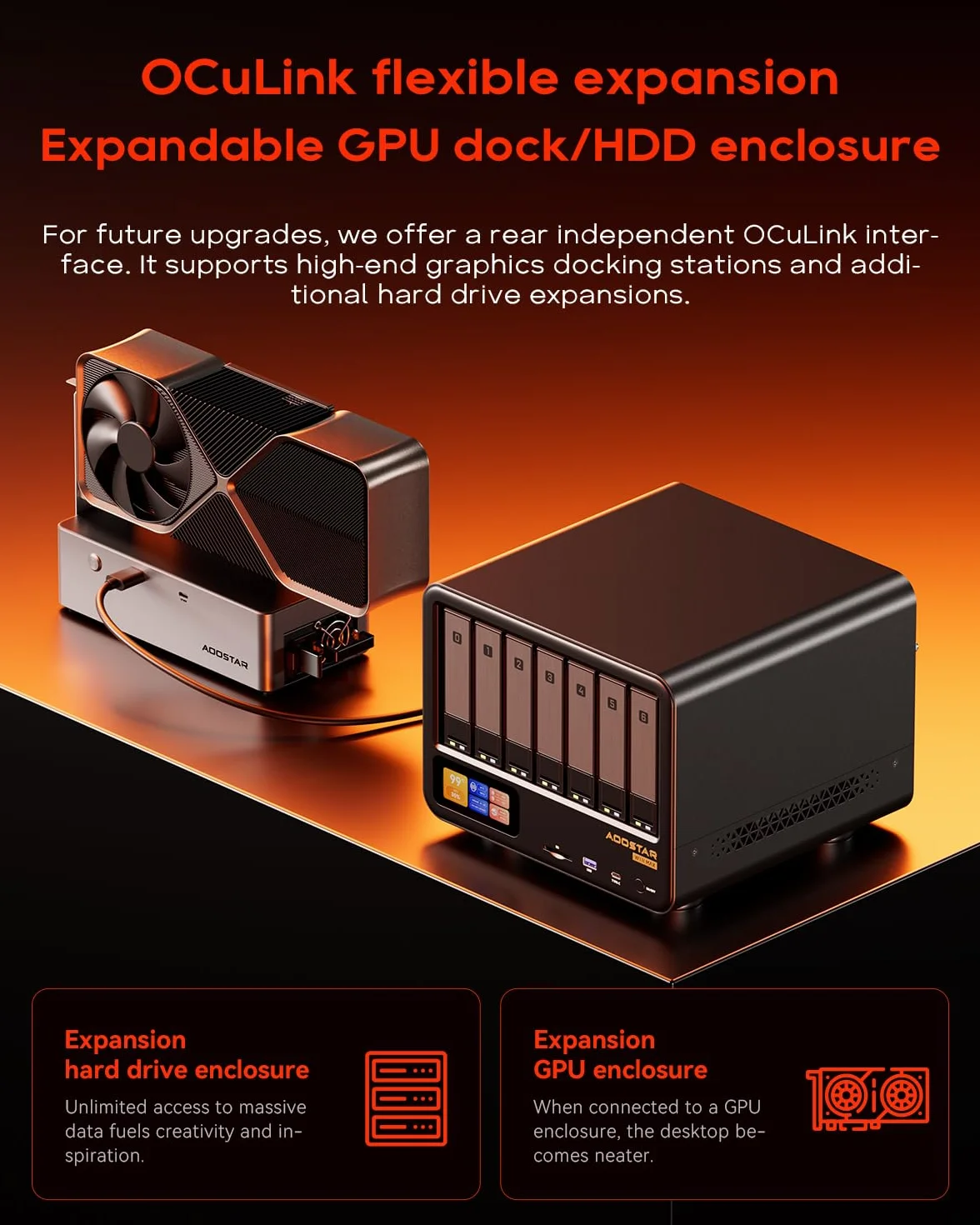 AOOSTAR WTR MAX 11 Bay Desktop NAS mini PC, NAS Server Ryzen 7 PRO 8845HS bez pamięci RAM bez SSD, 6 * 2,5"/3,5" SATA HDD, 4*sloty M.2 NVMe, 2x10GbE, 2x2,5GbE, OCuLink, HDMI 4K, NAS pamięć sieciowa
