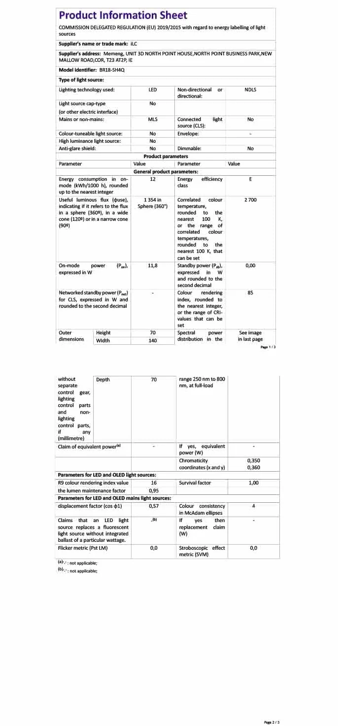 ILC żarówka Edisona E27 o mocy 12 W, ekwiwalent 85 W, zmieniająca kolor ściemniana, RGBW LED, ciepła biel 2700 K, dołączony pilot zdalnego sterowania
