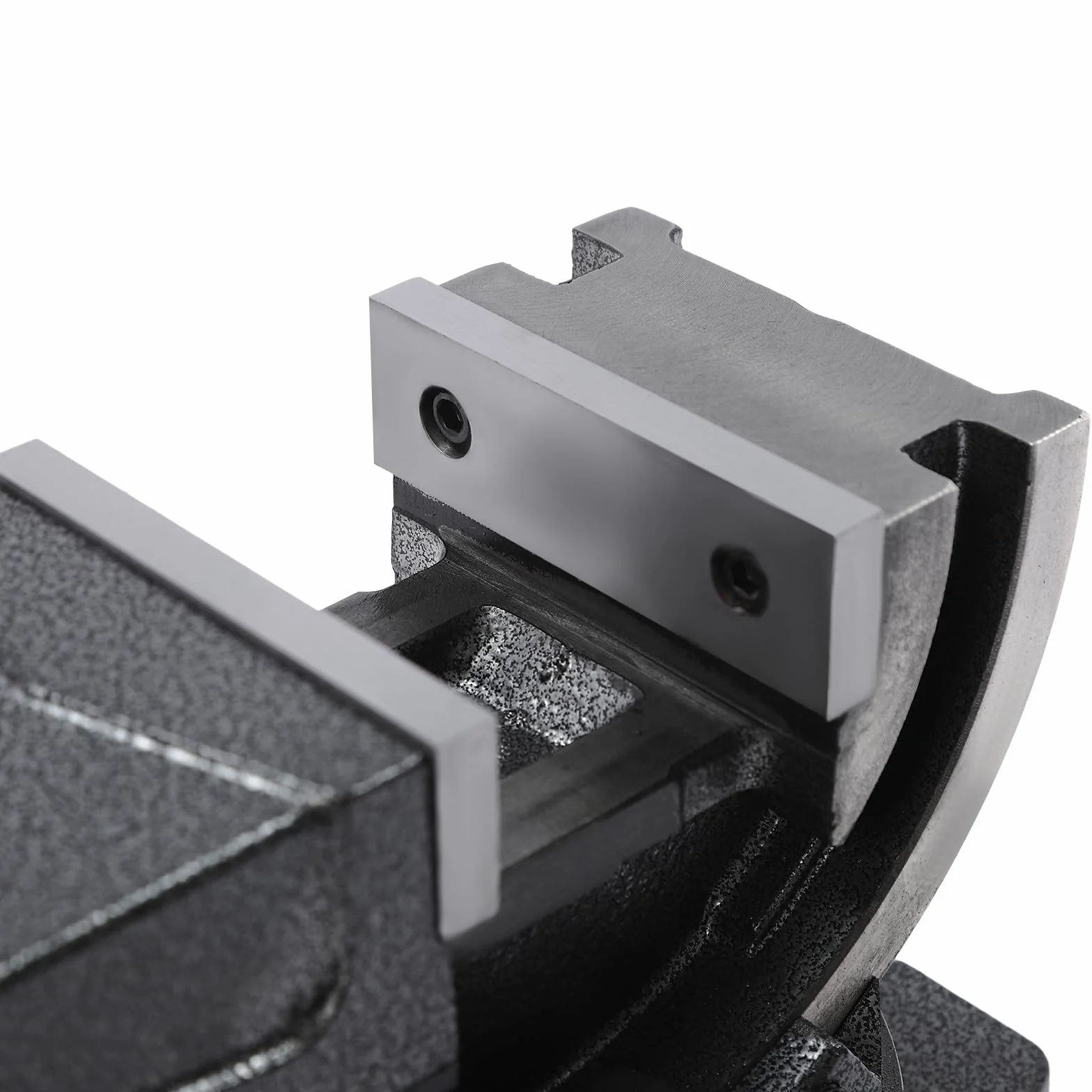 Imadło maszynowe, 2 osie, imadło do wiertarki z żeliwa, maks. szerokość zacisku: 125 mm, szerokość szczęk: 165 mm, obracany o 360°, kąt nachylenia 90°, stół roboczy do stołu krzyżowego, stół frezarski