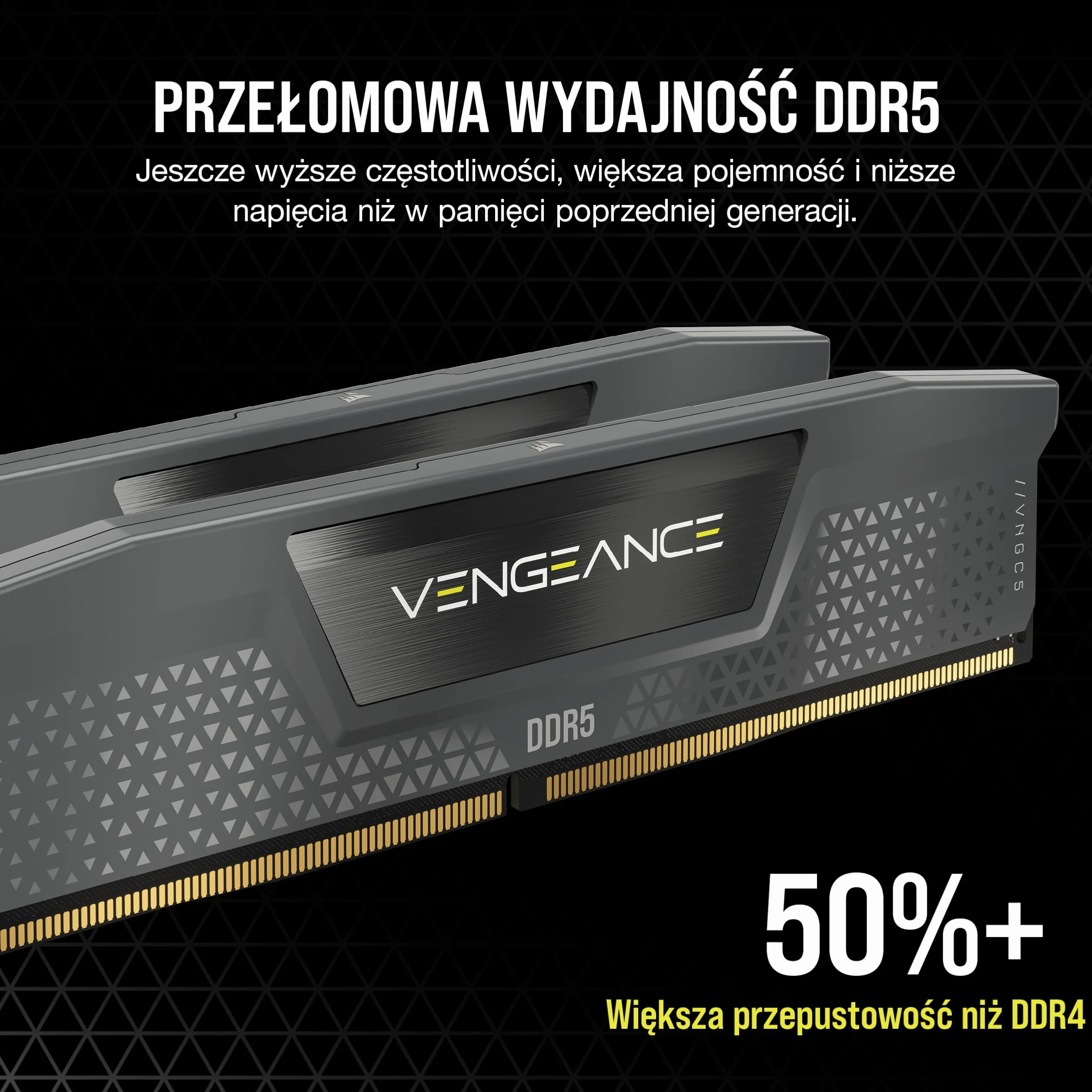 CORSAIR VENGEANCE DDR5 RAM 32GB 6000MHz CL30 AMD EXPO Kompatybilna Pamięć Komputerowa iCUE Szary