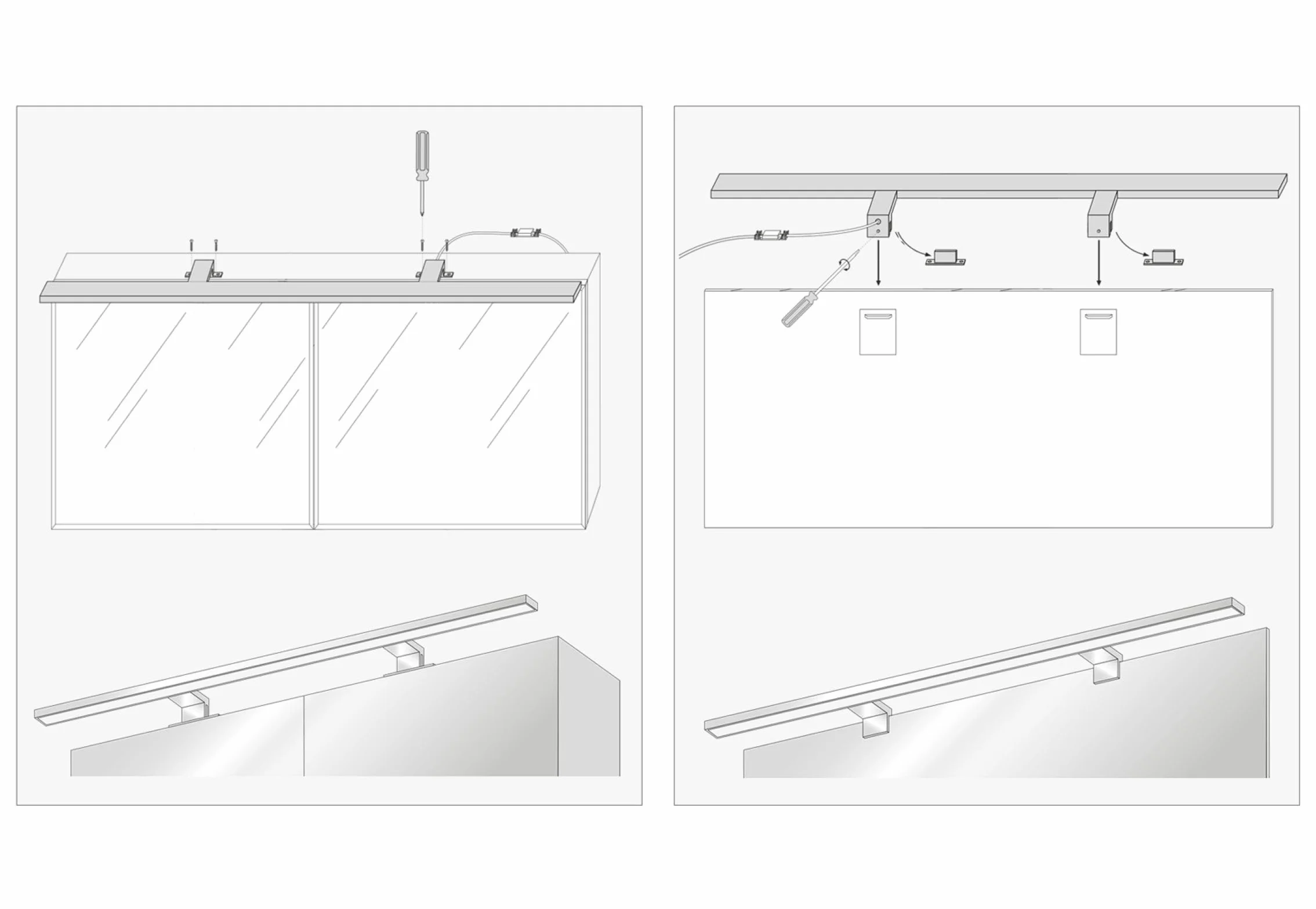 SEBSON® Lampa lustrzana LED, 120 cm, oświetlenie łazienki IP44, lampa szafka lustrzana, neutralna biała 4000 K, 1500 lm, oświetlenie lusterka 1200 x 98 x 44 mm aluminium