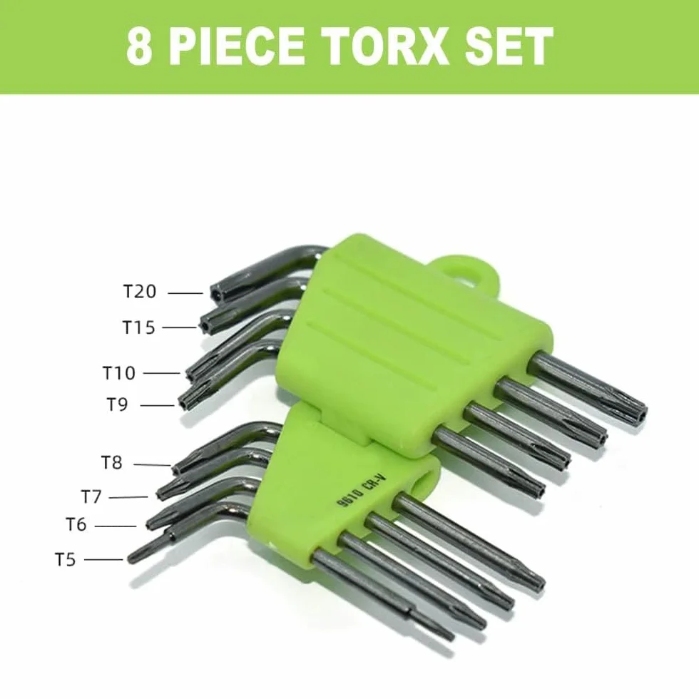 9-częściowy zestaw kluczy sześciokątnych Mini Torx, mały rozmiar Star Wrech T5 T6 T7 T8 T9 T10 T15 T20