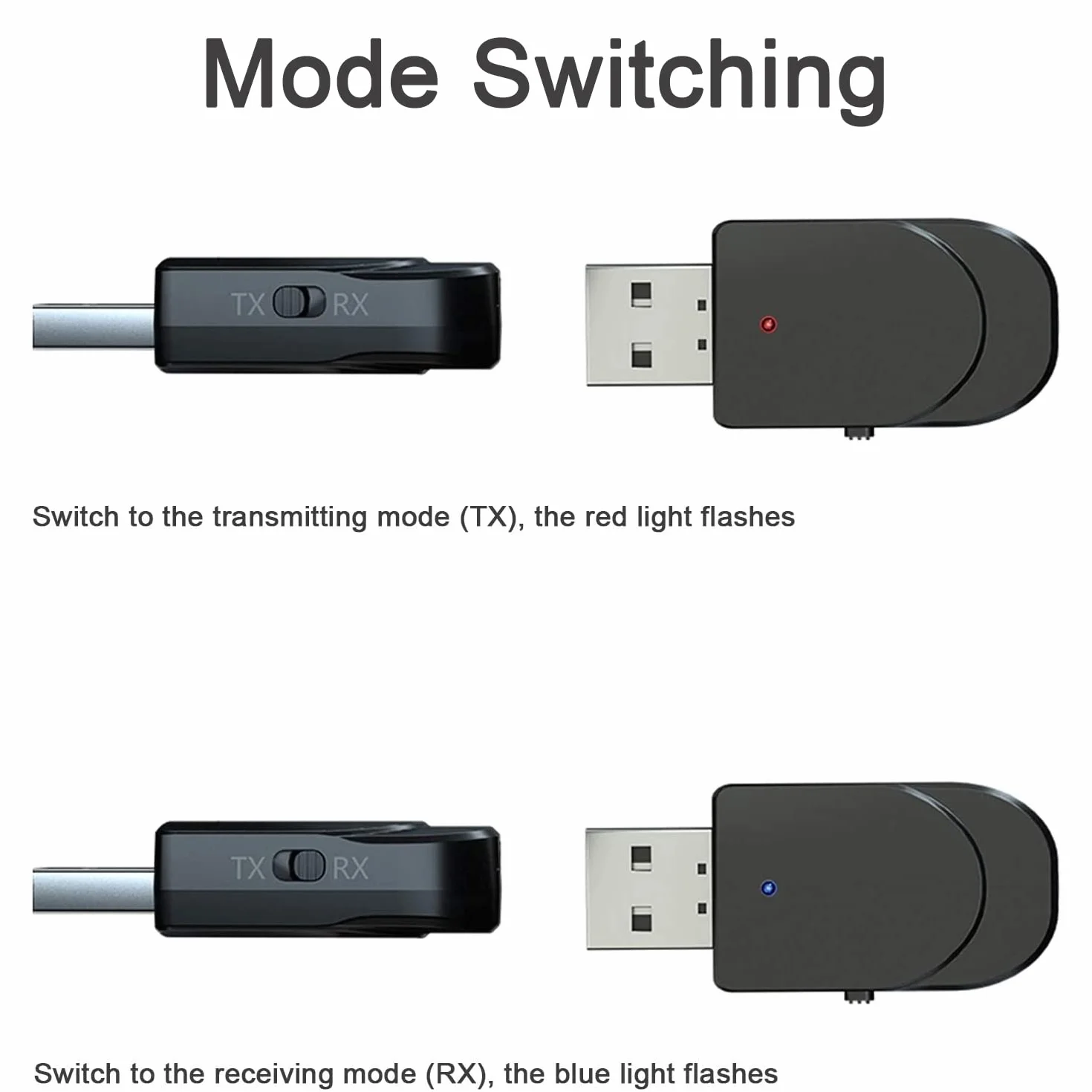 Adapter Bluetooth 5.0 USB 2 w 1 nadajnik z 3,5 mm AUX zasięg 10 m
