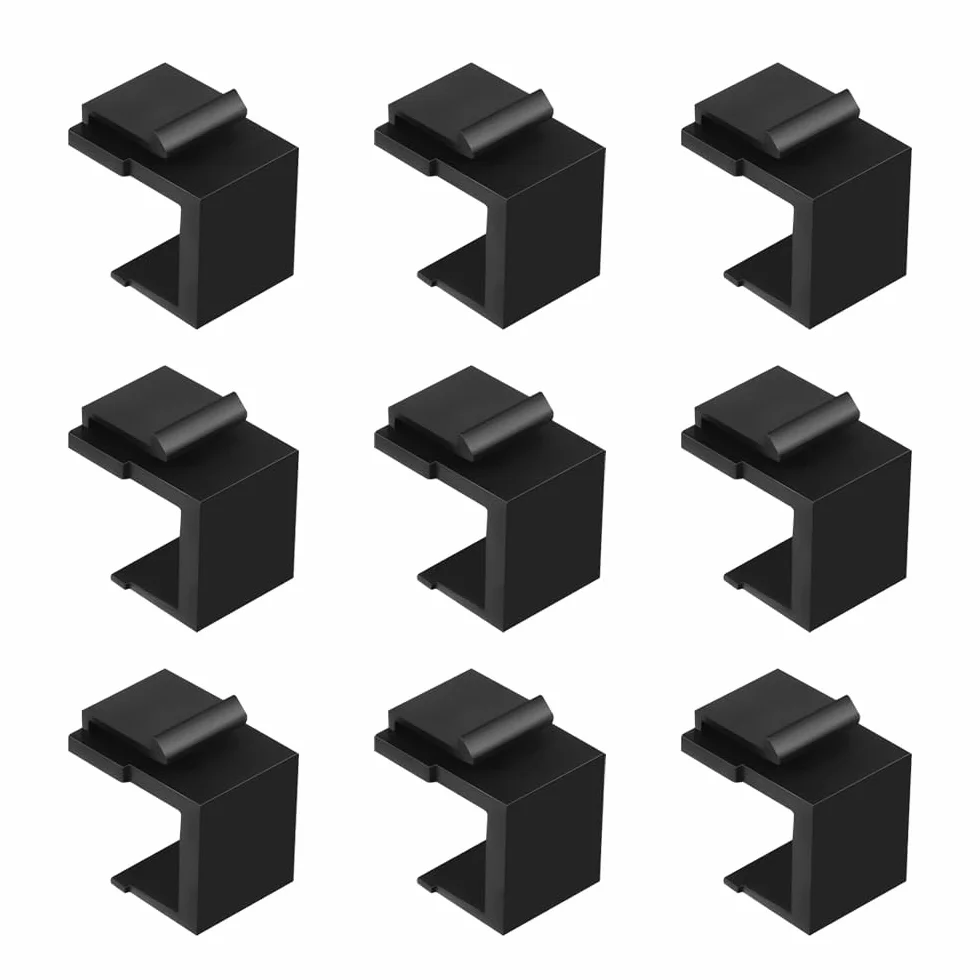 Alnicov 10PCS Keystone Shield Ochronna osłona modułu CAT SAT LAN HDMI USB Czarna