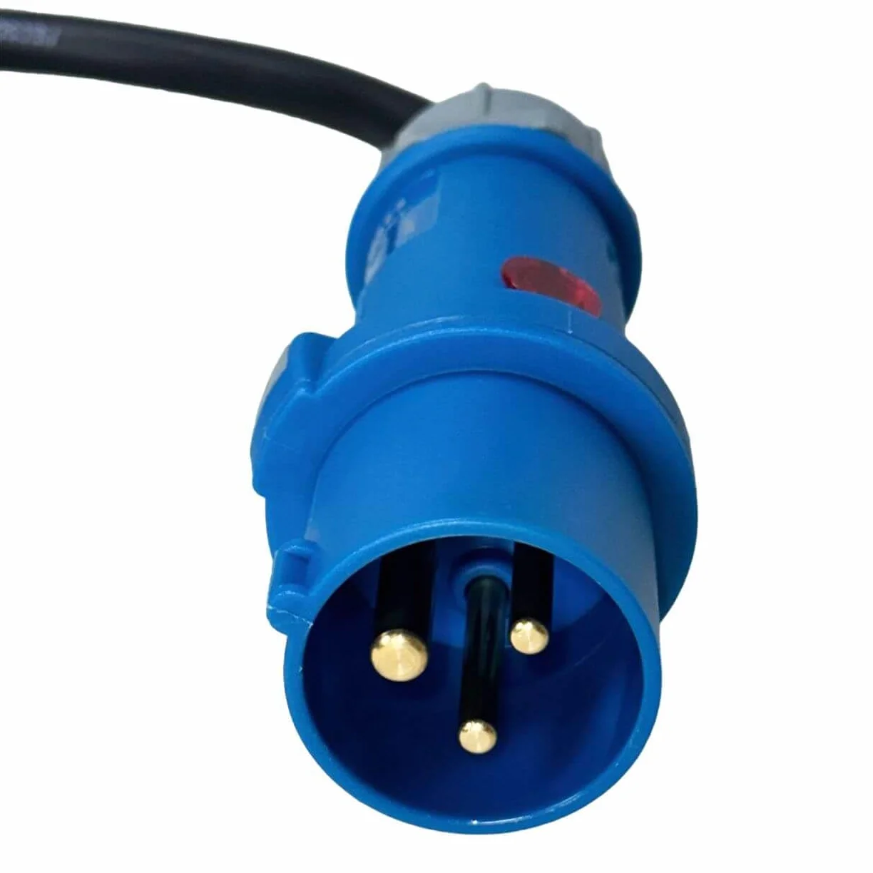 Zestaw 2 adapterów CEE Powerlight 1,5 m ze wskaźnikiem napięcia – 2 x adapter CEE Schuko H07RN-F 3G2,5, 16 A, 230 V IP44 – adapter kempingowy z lampką kontrolną, wysokiej jakości kabel Made