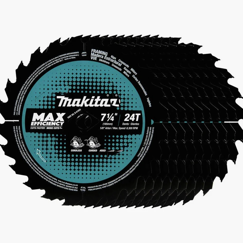 Makita B-61656-10 24T brzeszczot do piły tarczowej o maksymalnej wydajności 24T, rama, 7-1/10.2 cm