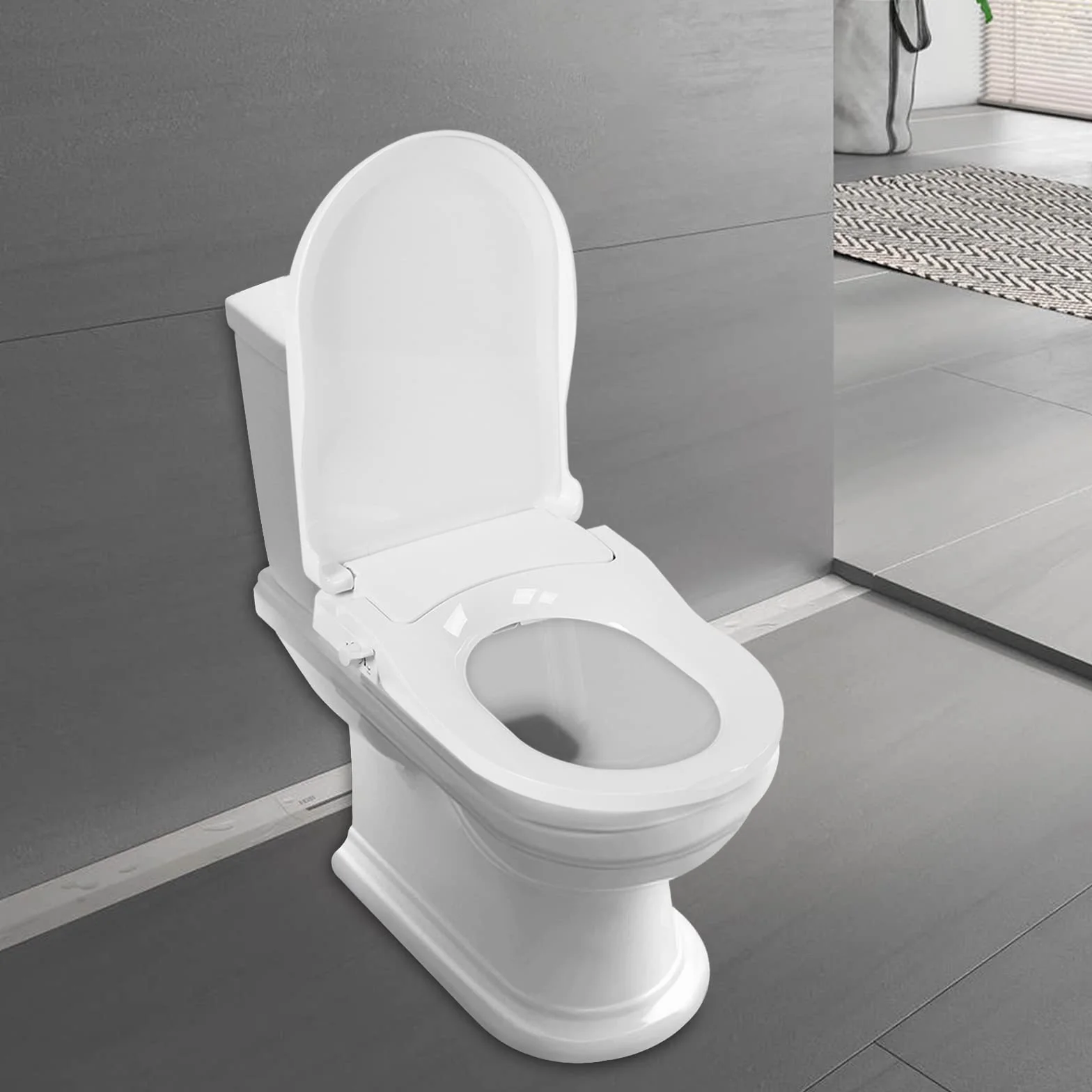 Deska sedesowa bidetowa, nakładka na bidet do czyszczenia przedniej i tylnej części, nie elektryczna, japońska toaleta, wersja 3-otworowa, do toalety od 10 do 15 cm