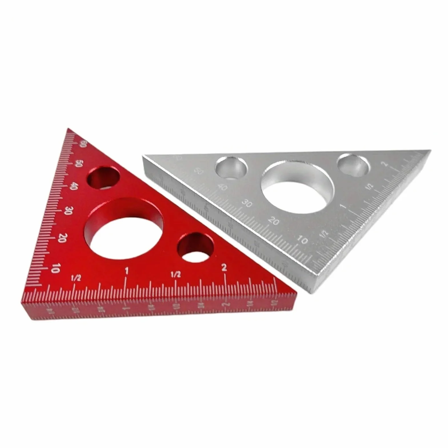 Suwmiarka Cyfrowa, Linijka kątowa aluminiowa stolarska trójkątna Skale Kątownik stolarski Narzędzia do pomiaru wysokości Wskaźnik(2pcs)