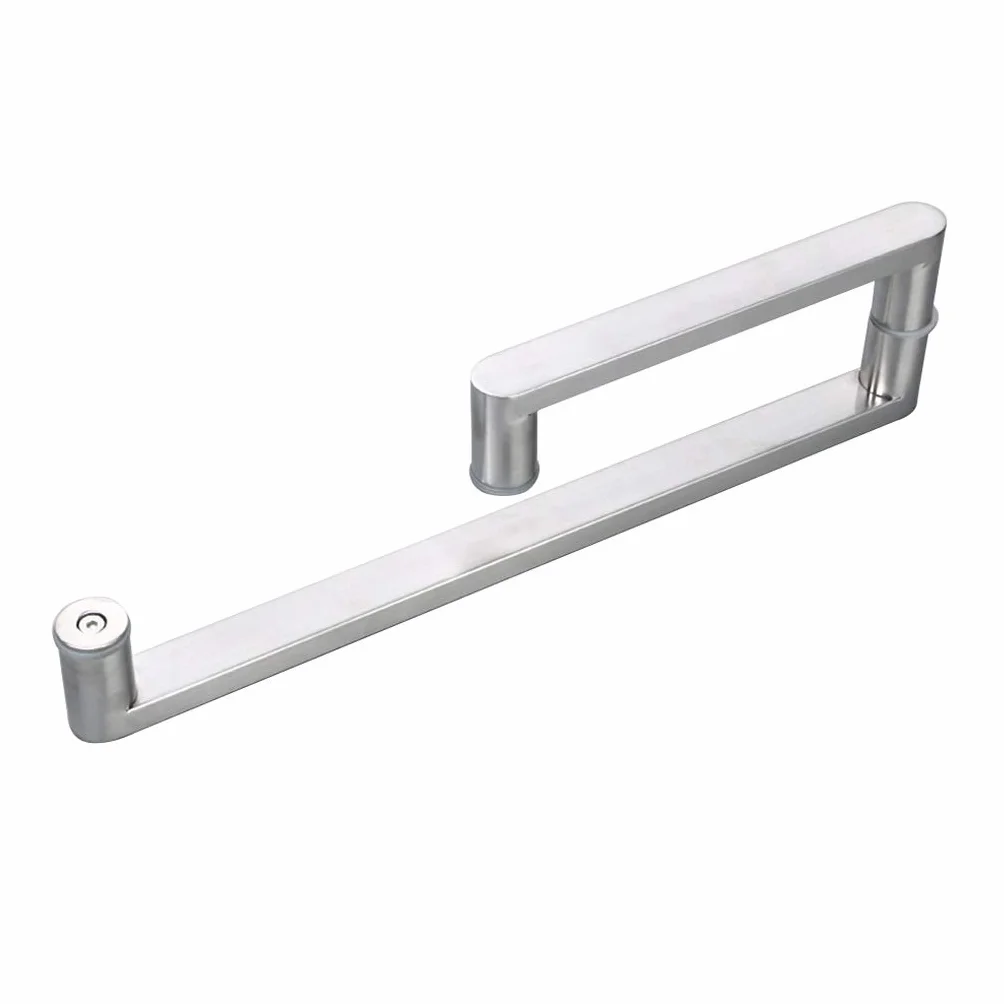 Klamka do drzwi szklanych | zestaw uchwytów do drzwi ze stali nierdzewnej polerowanej (rozmiar: 225 mm + 425 mm)