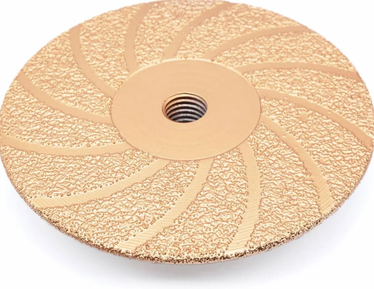 Diamentowe tarcze tnące do szlifierki kątowej， 1 sztuka 5" Lutowana próżniowo diamentowa tarcza szlifierska 125mm Tarcza tnąca do szlifierki kątowej Marmur Granit Kamień, gwint M14(M14 thread)
