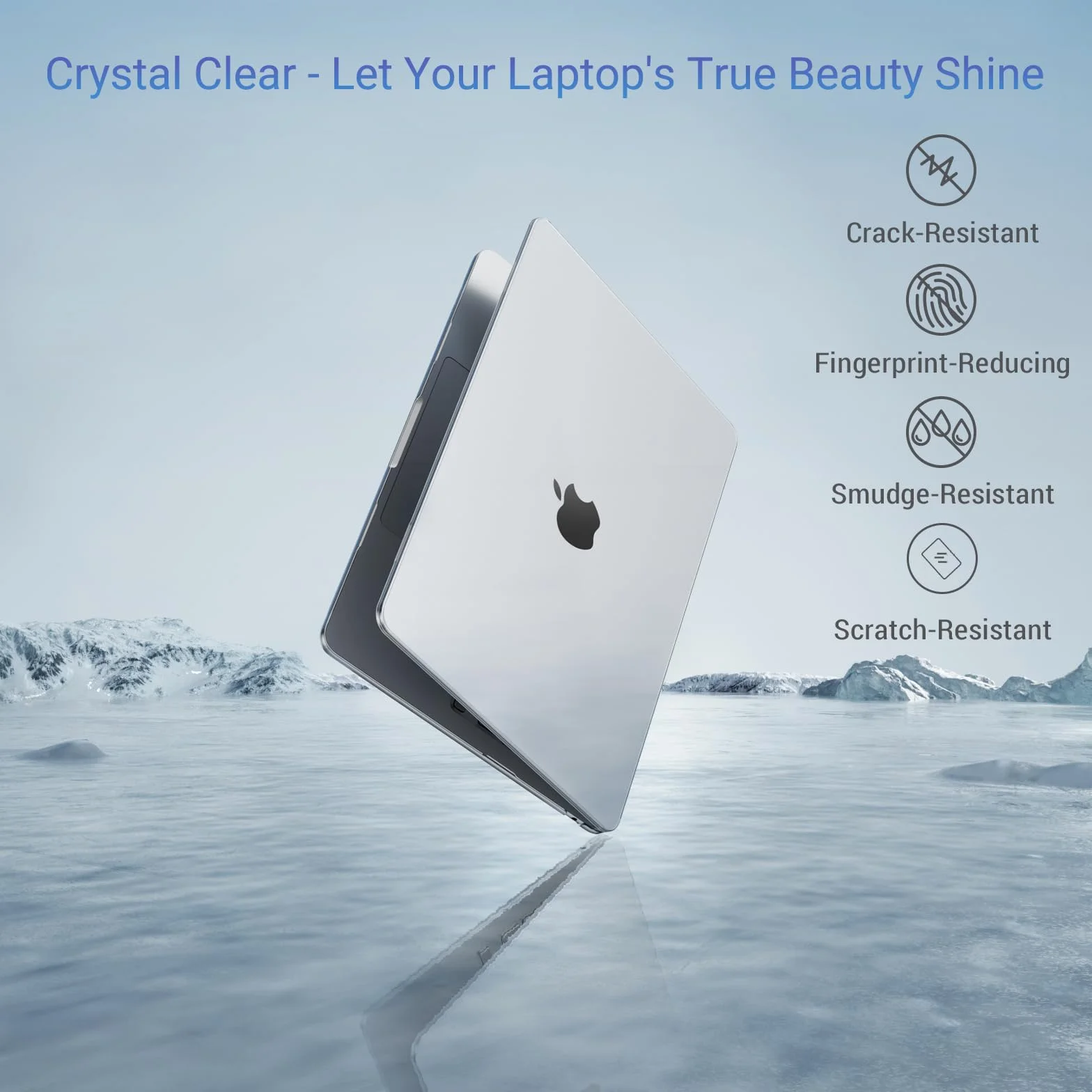 MOSISO Etui kompatybilne MacBook Neo 13 cali 2026 A3404 A18 Pro twardy futerał ochraniacz klawiatura przezroczysty