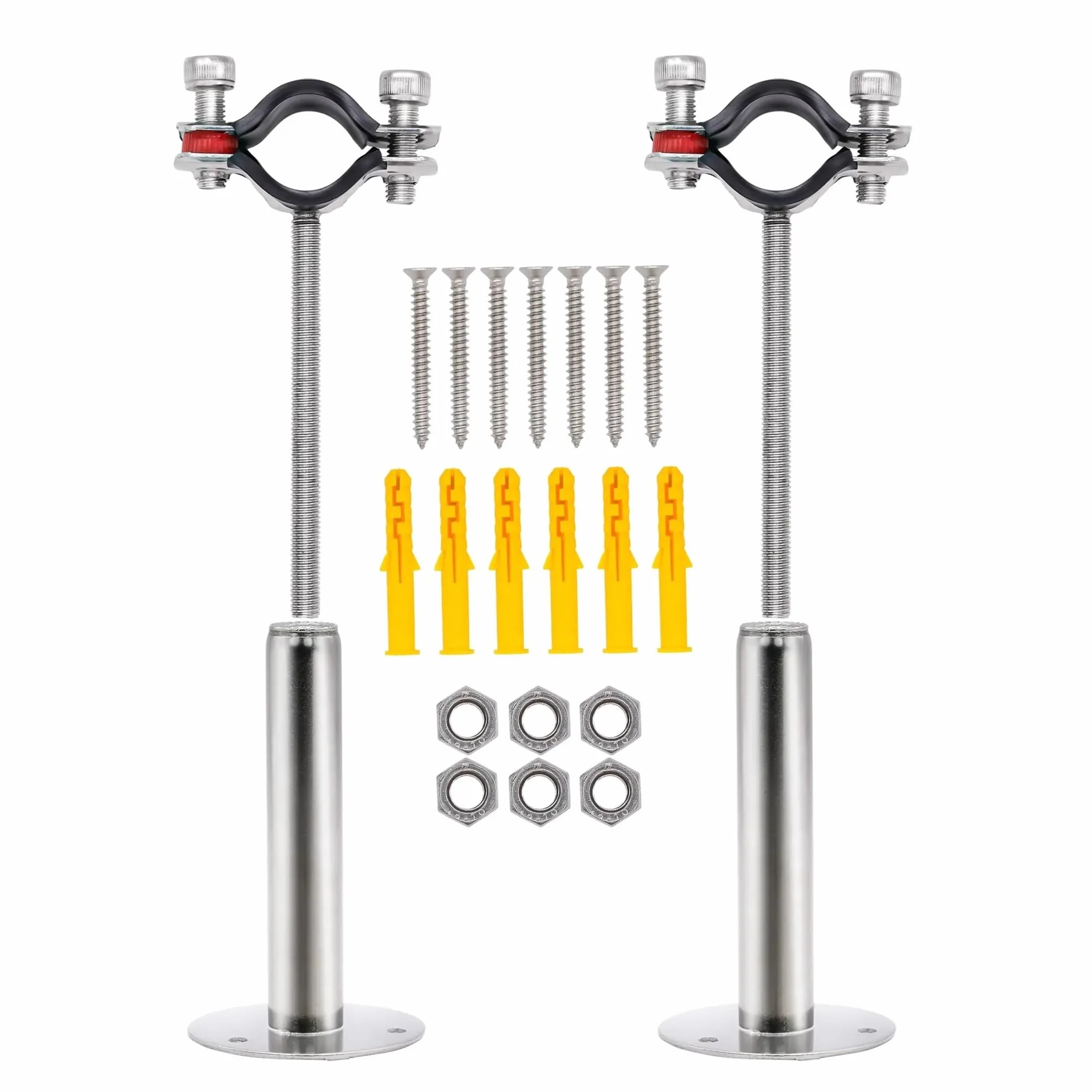Zacisk wspornika wieszaka na rury ze stali nierdzewnej 304 | Wiele rozmiarów Uchwyt do rur ze stali nierdzewnej, uchwyt ścienny(50-100mm Adjust,2pcs 38-40mm)