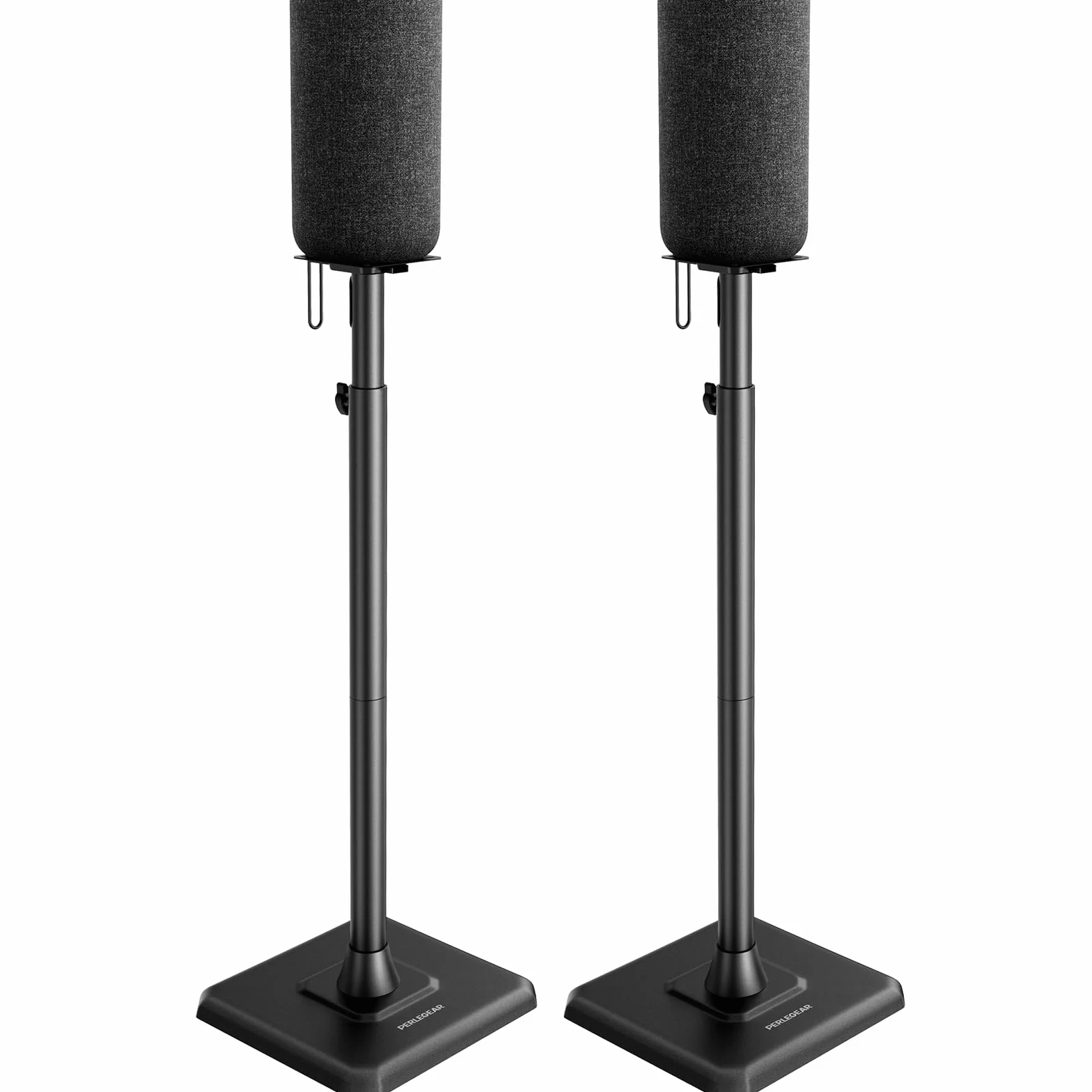 Perlegear Statywy głośnikowe PGSS12, para stojaków, regulacja wysokości do 6 kg, zarządzanie kablami