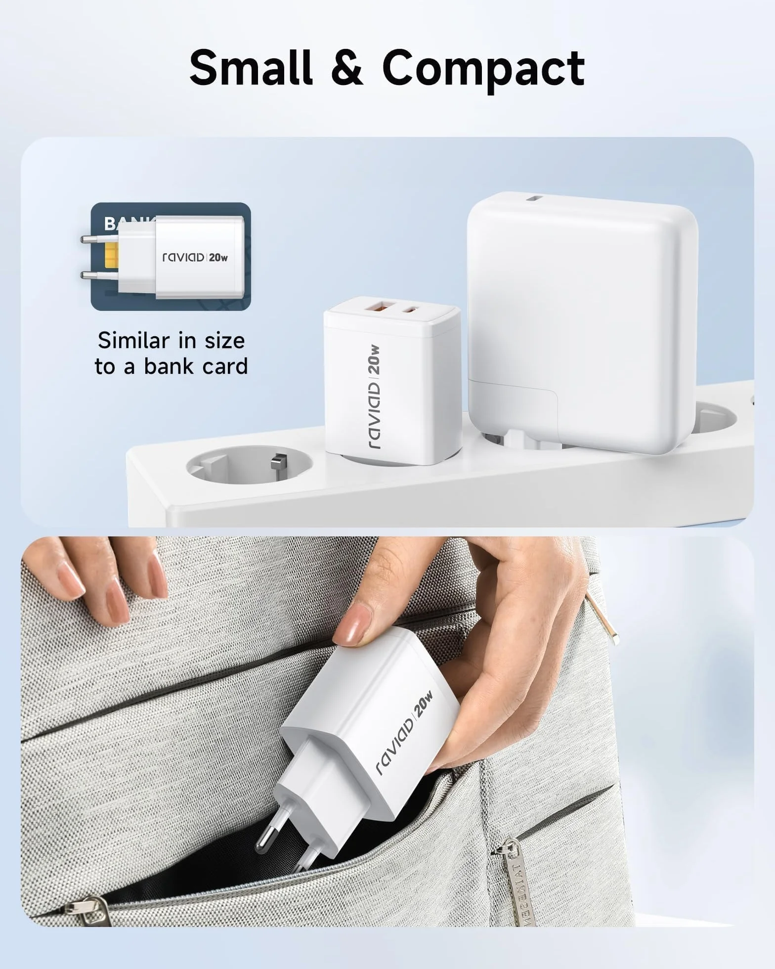 RAVIAD Ładowarka 20W Kabel USB-C na Lightning 2M MFi do iPhone 14 Pro Max 13 Plus 12 11 SE X iPad
