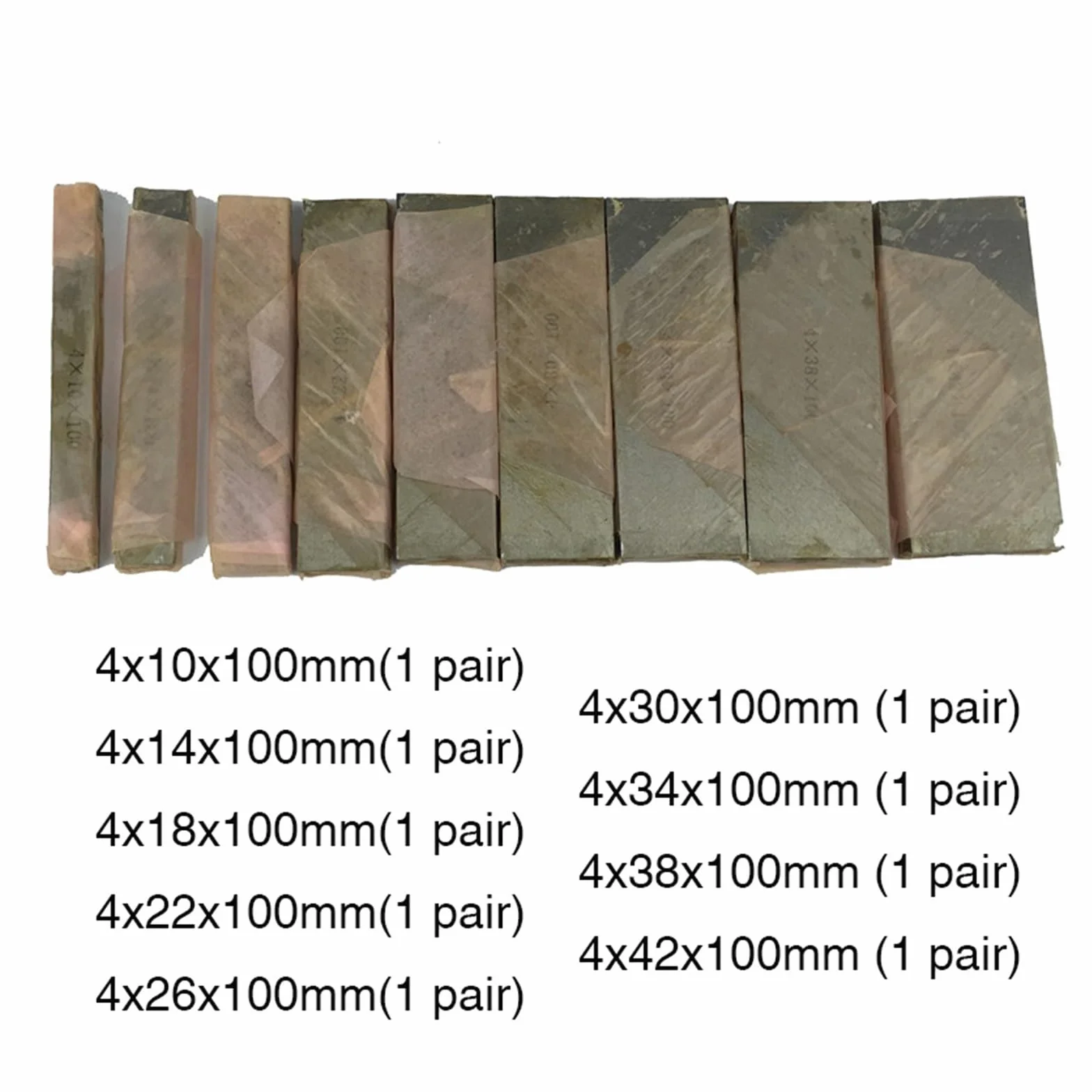 Płytki wzorcowe, 18 sztuk/9 par precyzyjnie wyprodukowana równoległa płytka wzorcowa, 100mm X (10-42mm) zestaw podkładek do frezowania CNC