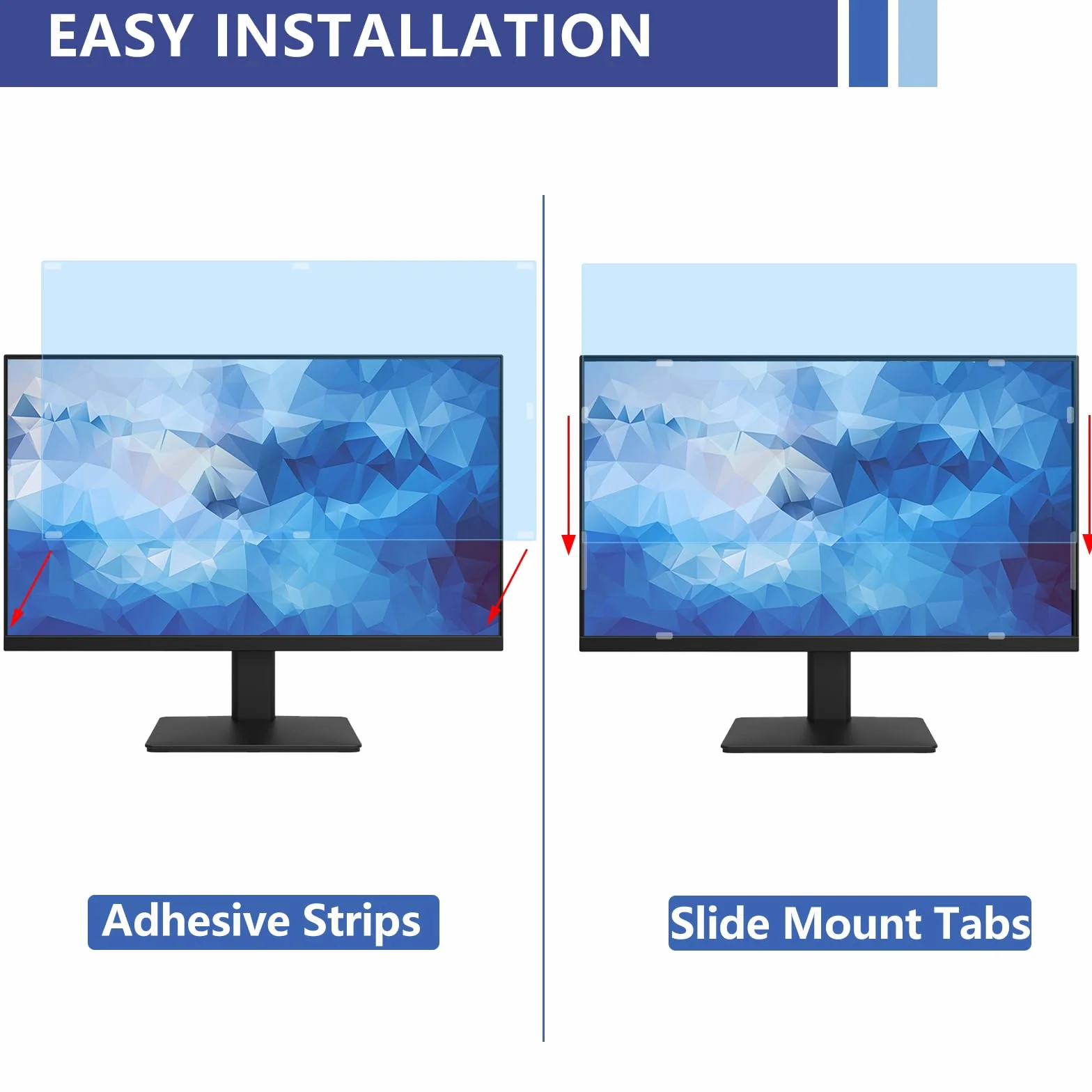 Osłona ekranu blokująca niebieskie światło 61 cm antyodblaskowa filtr do monitora 71.1