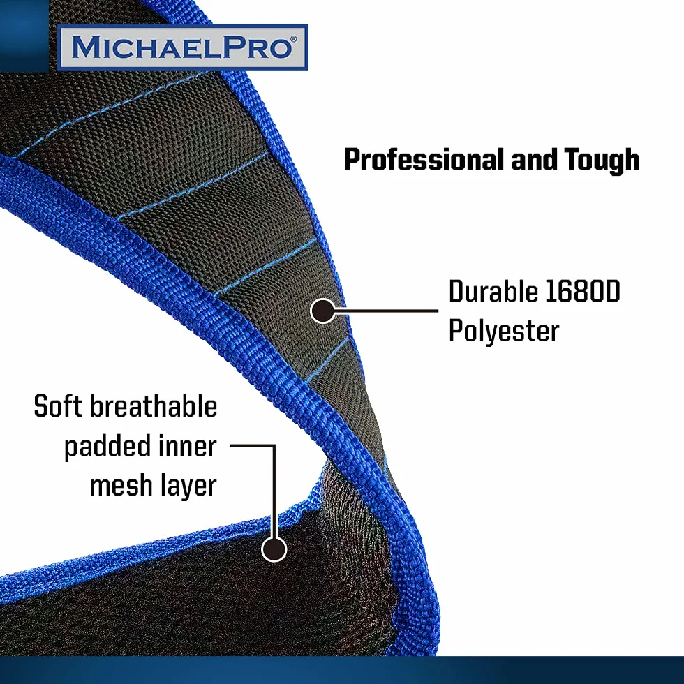 MichaelPro MP015001 Magnetyczna opaska na nadgarstek, pasek narzędziowy z mocnymi magnesami do trzymania śrub, gwoździ, wierteł do majsterkowania, prezenty dla ojca/taty, męża, chłopaka, niego, elektryka, mężczyzn, kobiet (czarna)