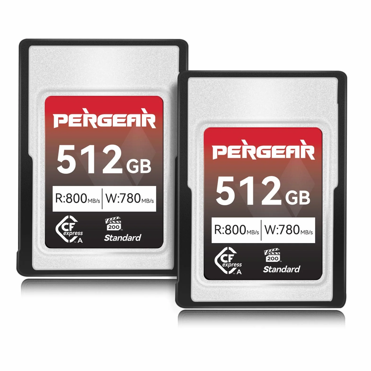 Pergear Karta pamięci CFexpress typu A 512GB 800MB/s odczytu 780MB/s zapisu 2-pakiet Sony Alpha
