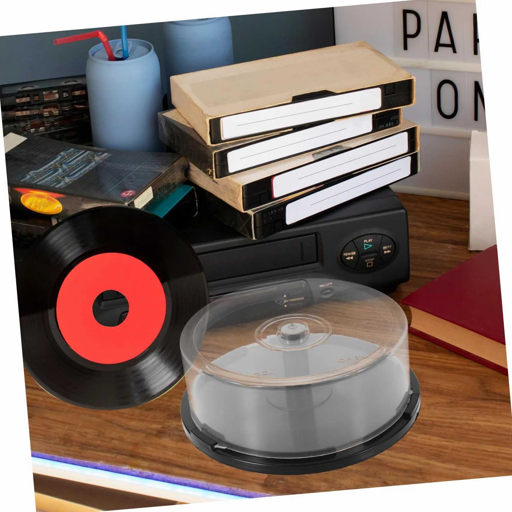 Yardenfun 2 Szt. Pojemnik Płyty Cd Dvd Przezroczysty Organizer Do Przechowywania Płyt