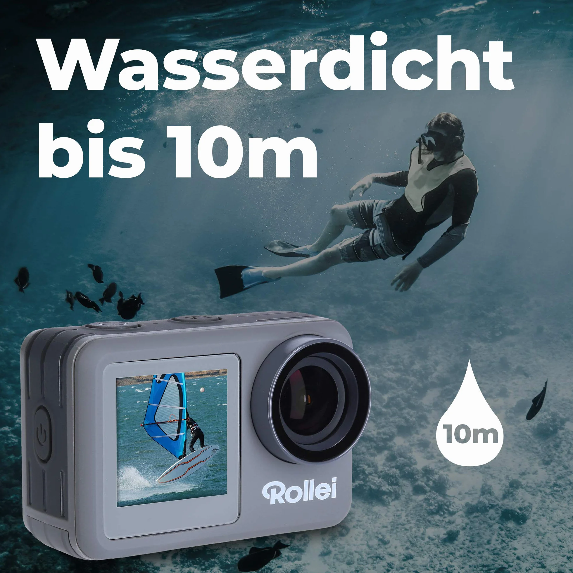 Rollei Action Cam 9s Plus 4K 60fps wodoodporna do 10m z wyświetlaczem selfie
