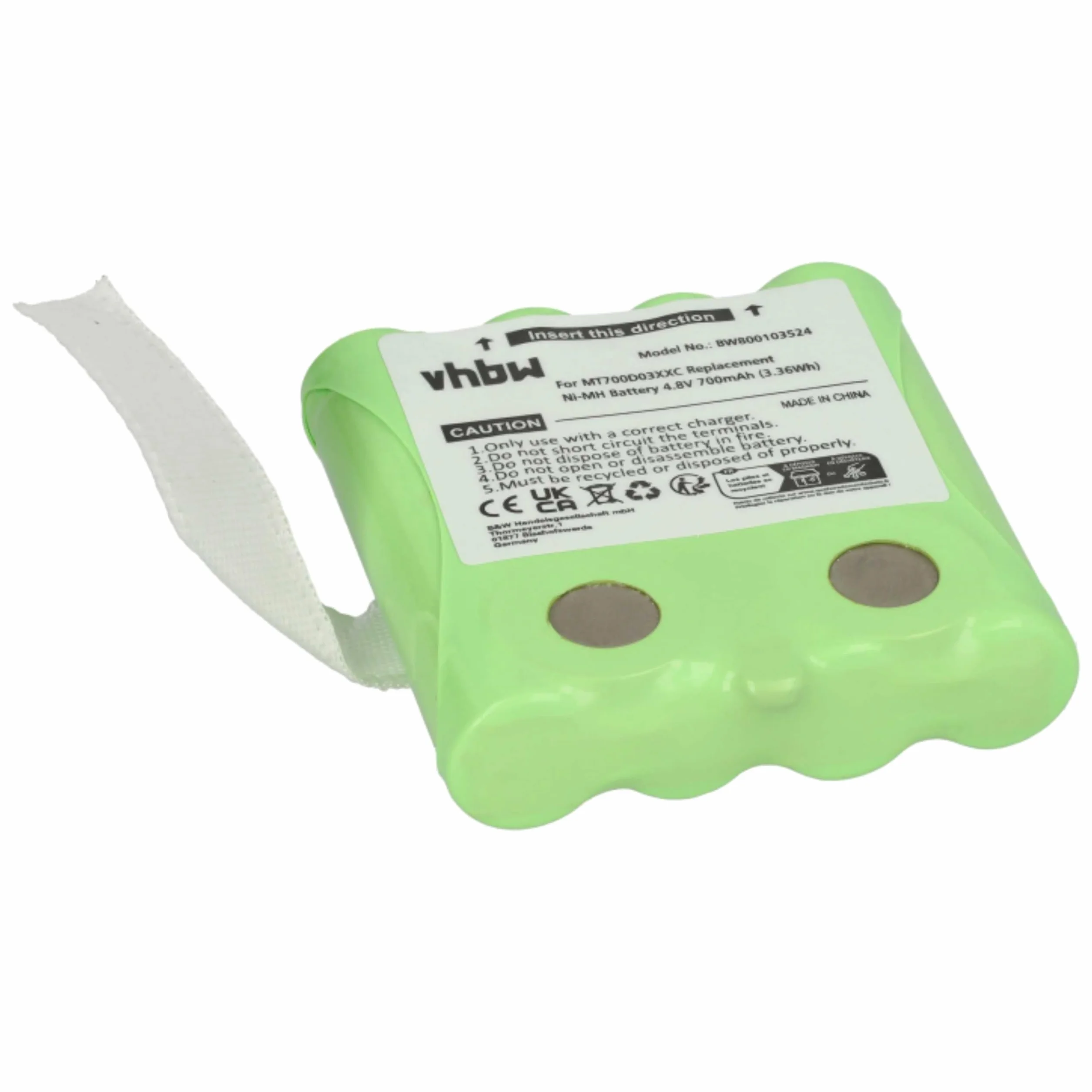 Akumulator kompatybilny z DeTeWe Outdoor 8000 PMR8000 Simvalley WT-100 700 mAh 4,8 V NiMH zamiennik PX-175-675