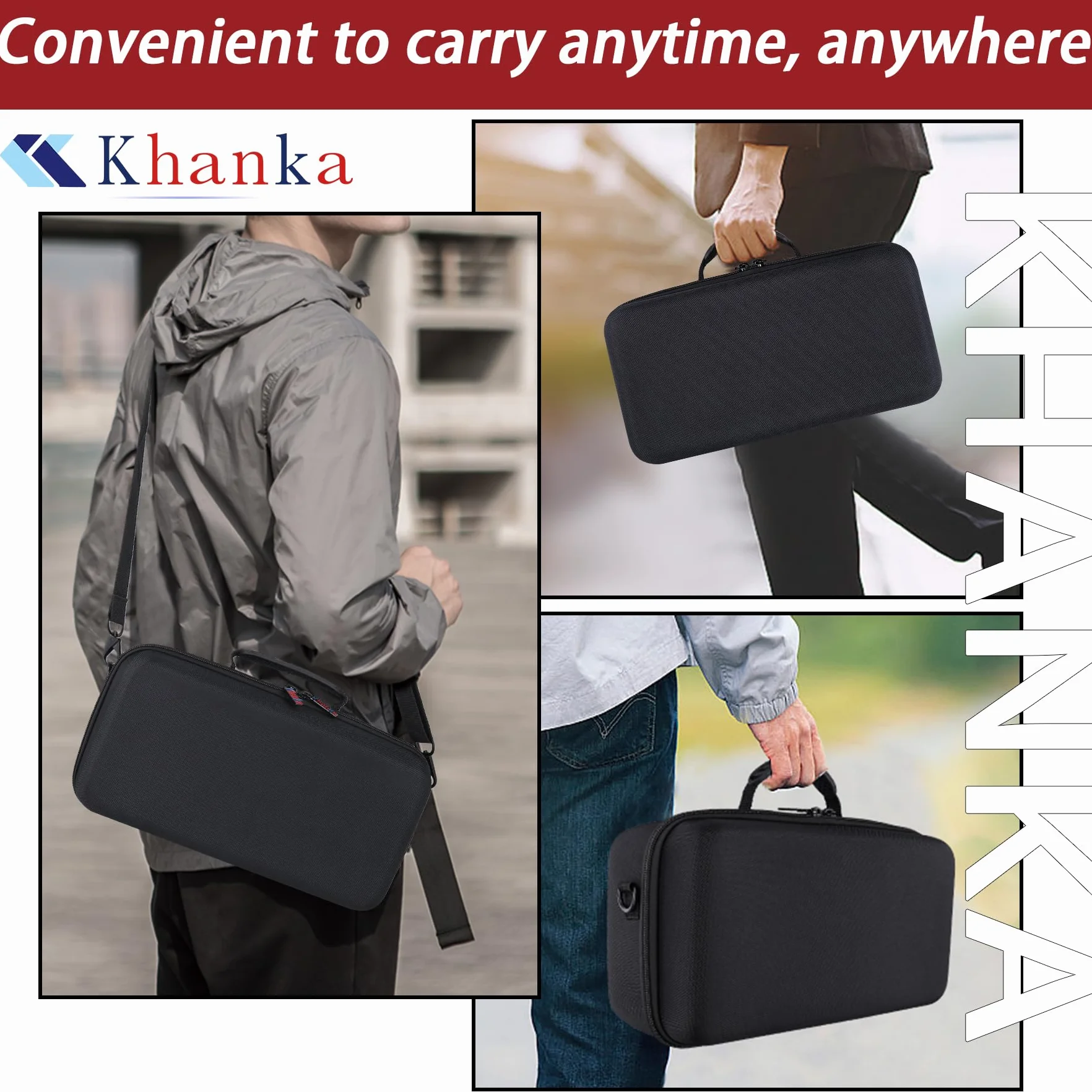 Khanka Twarde etui podróżne zamiennik głośnika Bluetooth Bose Soundlink Max, tylko etui (czarne)