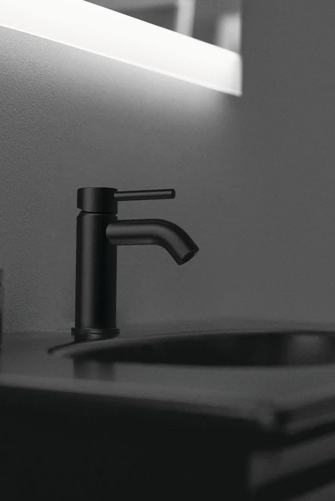 Ideal Standard BC268XG Ceraline bateria umywalkowa bez odpływu, bateria łazienkowa z wylewką, bateria mieszakowa, umywalka, oszczędzająca wodę, czarna (Silk Black)