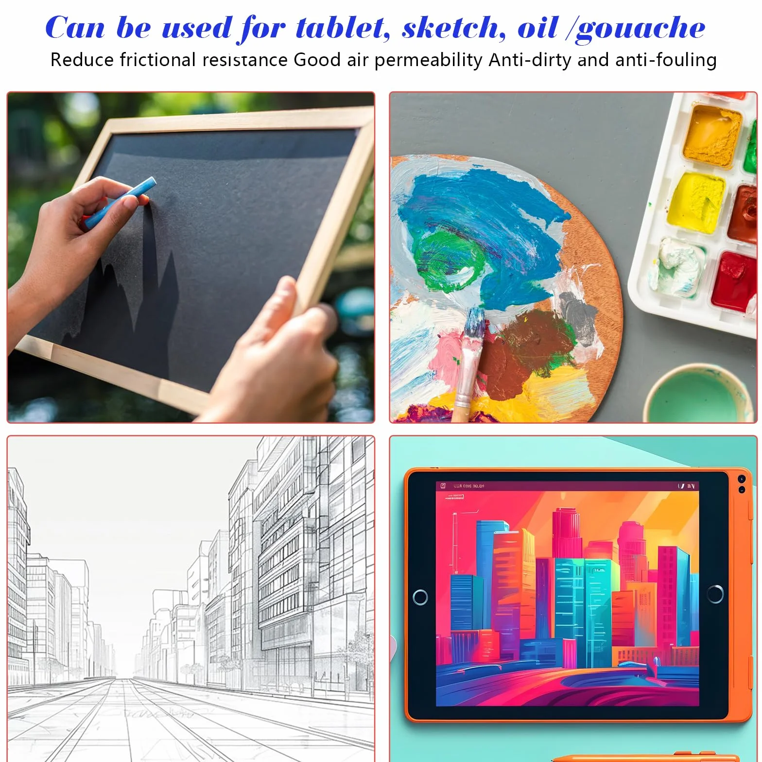 COMNICO 2-pak cyfrowych rękawic do rysowania, tablet do rysowania, rękawica dla artysty, miękka ochrona przed rozmazywaniem, dwa palce, artystyczna rękawica do ekspozycji długopisów, podkładka