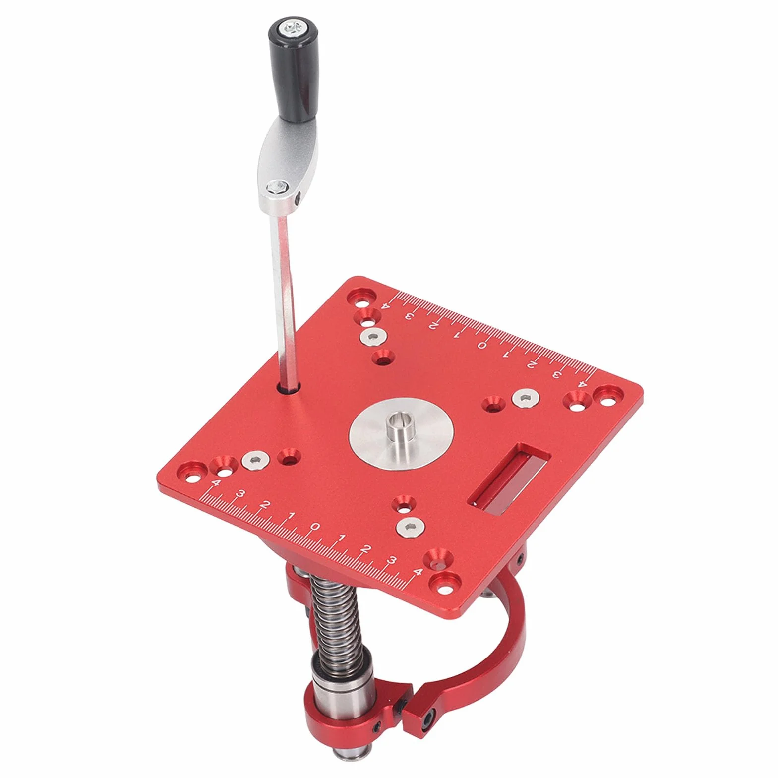 Generic Regulowany Aluminiowy System Podnoszenia Routera do Maszyn Grawerujących 65 Mm z solidną wkładką ze Stopu Aluminium