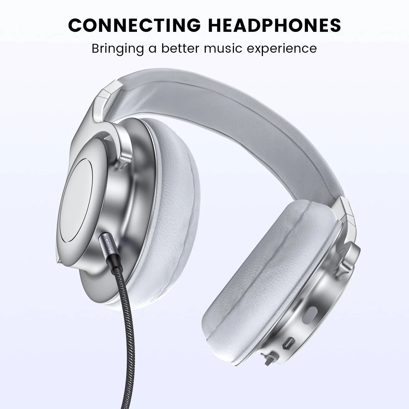 MOSWAG Kabel audio USB C na 2,5 mm, USB C na 2,5 mm, przedłużacz do słuchawek Bose QuietComfort SE, QCSE, QC45, QC35 II, QC35, QC25 i innych słuchawek