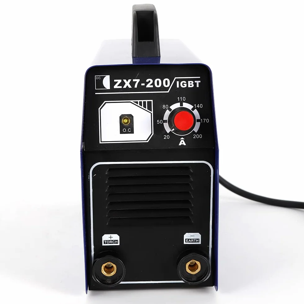 Elektryczna spawarka inwerterowa IGBT 220 V MMA zestaw IP21S spawarka jednofazowa – dane techniczne: 20-120 A, elektrody 1-2,5 mm, 7,7 kVA, IP21S