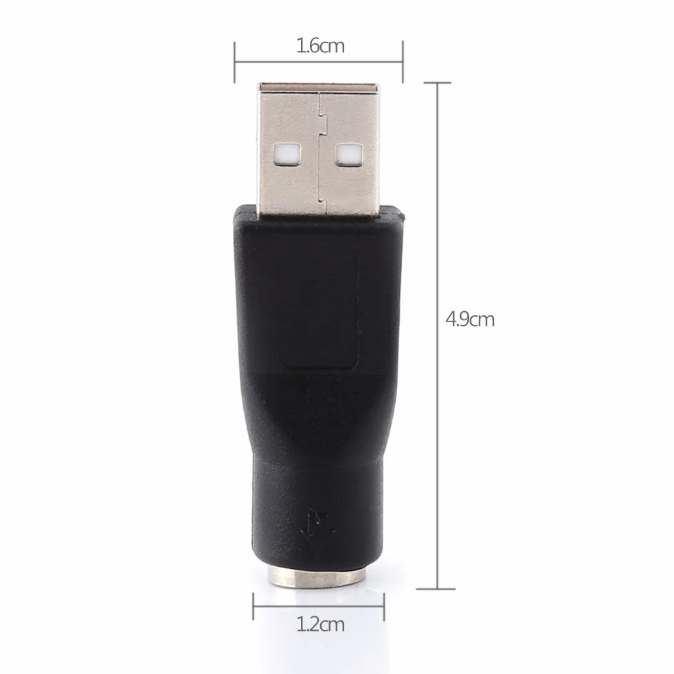 2 Sztuk USB na PS2 Adapetr, USB 2.0 A Męski na PS/2 żeńskie Złącze Konwertera Danych, na Komputer Stancjonarny Klawiatura Mysz