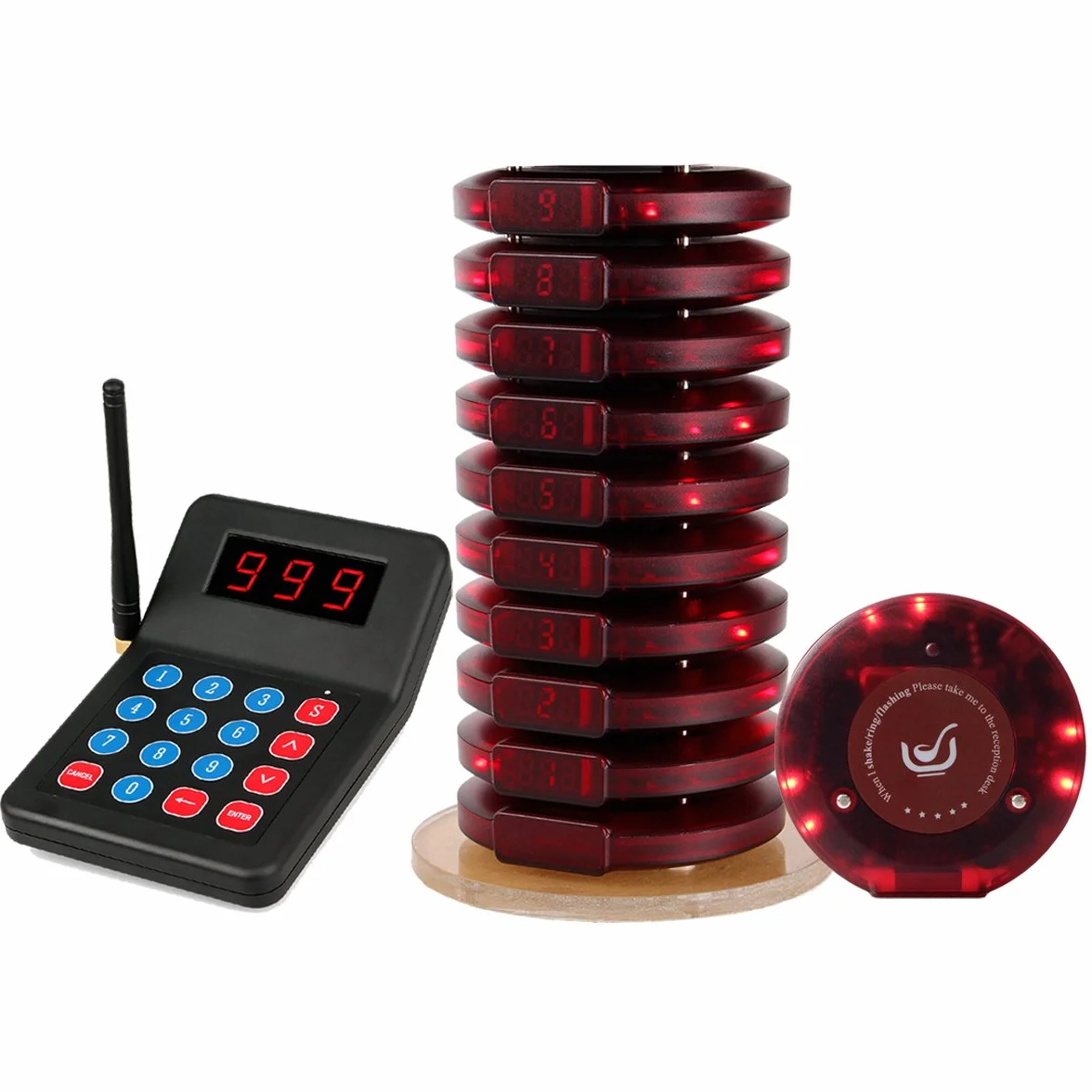Retekess T119 System Przywoławczy Buzzer Pagera 400 mAh USB 3 Tryby Połączeń