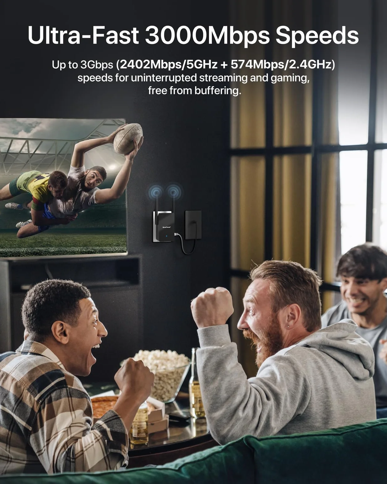 BrosTrend AX3000 WiFi 6 Access Point, bezprzewodowy punkt dostępowy Gigabit Dual Band