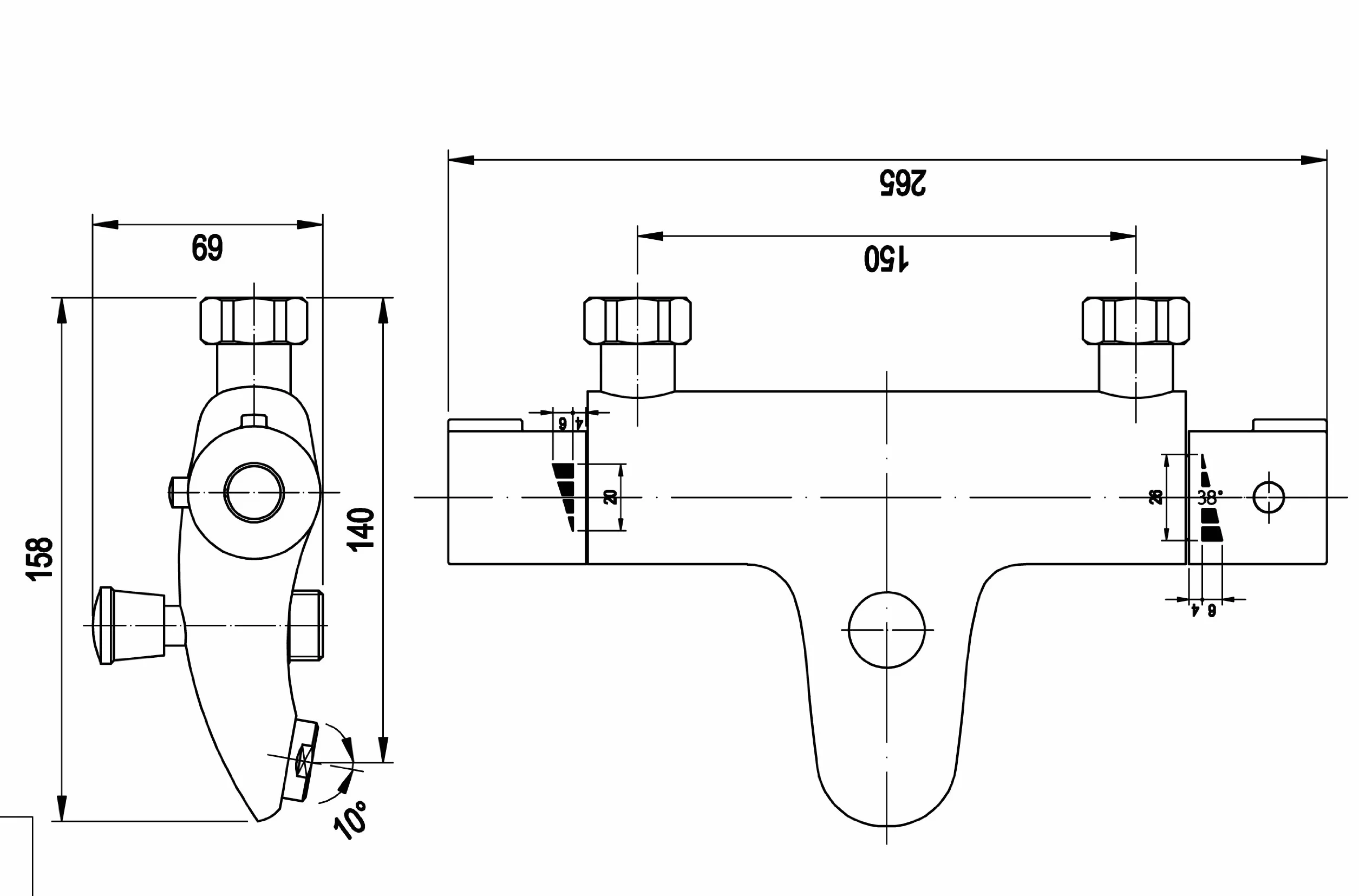 GrünBlatt Termostat prysznicowy Bateria