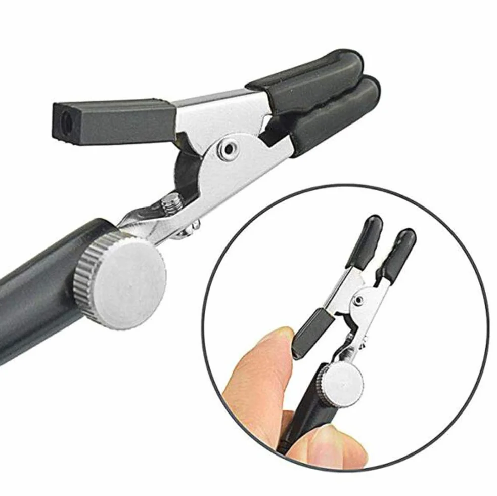 Led Light Helping Hands Magnifier Station - 3x Heavy Duty trzecia ręka lupa lutownicza z lekkim statywem z pomocniczym zaciskiem krokodylkowym - do lutowania, hobby i rzemiosła a, podświetlany