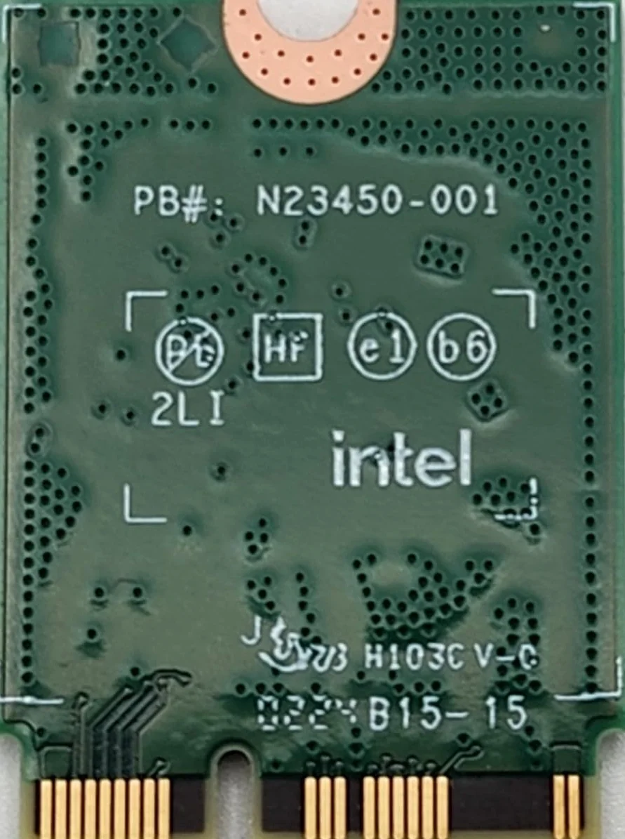 Intel Killer BE200 Wi-Fi 7 Card M.2 Key E Interface for Intel Processors
