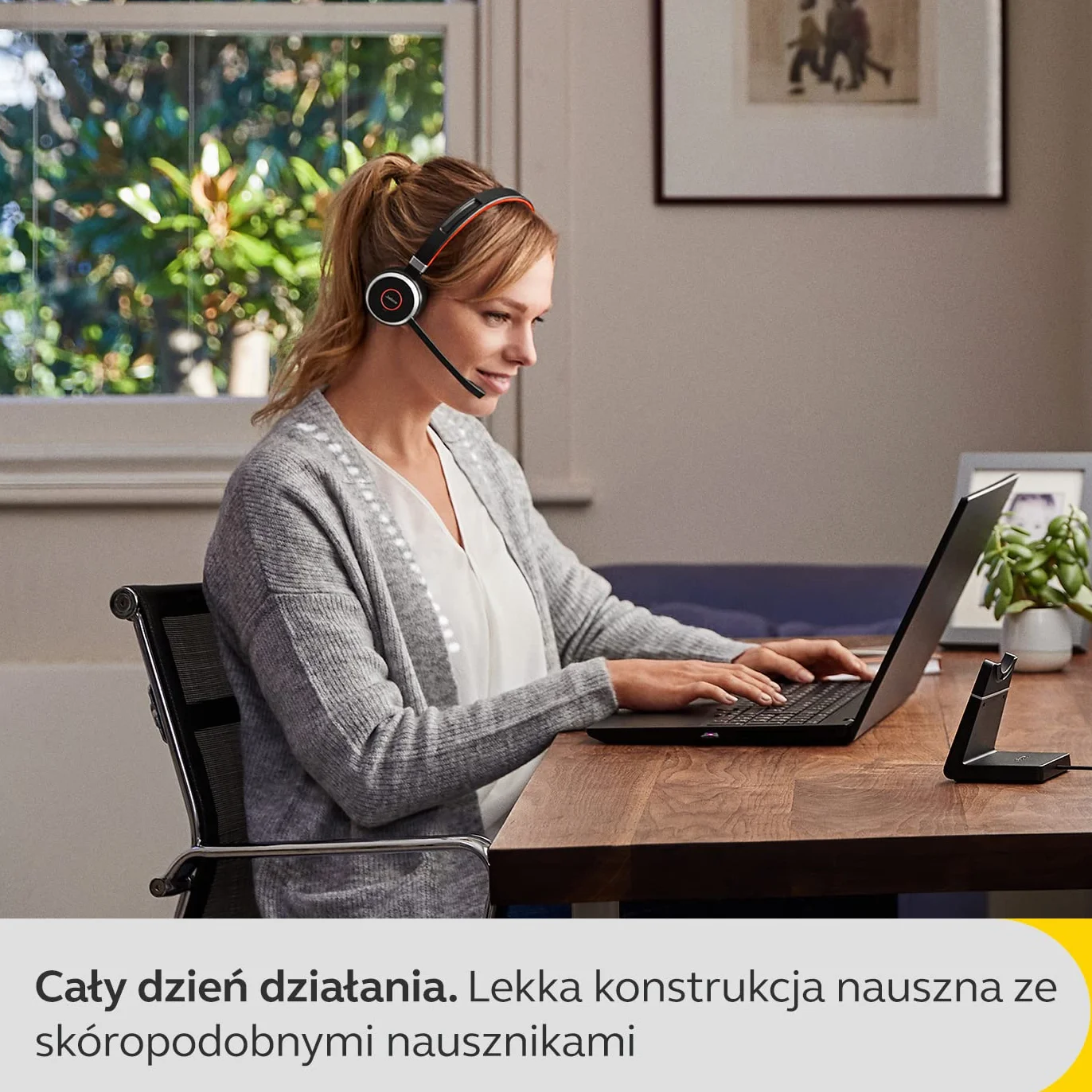Jabra Evolve 65 SE bezprzewodowy zestaw słuchawkowy Bluetooth stereo z redukcją szumów, czarny