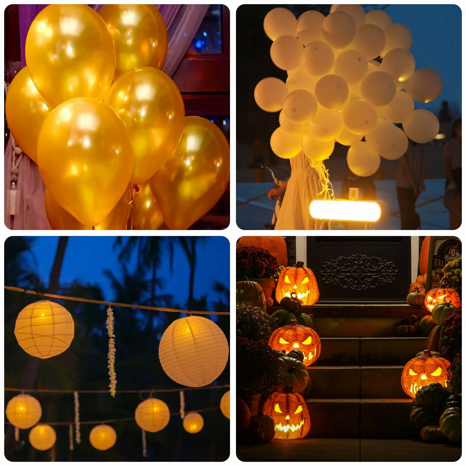 30 sztuk mini lampek LED do balonów, ciepła biel, oświetlenie LED do papierowych lampionów, wodoodporne, żarówki LED balonowe, na zewnątrz wewnątrz na ślub, urodziny, imprezę, Boże Narodzenie