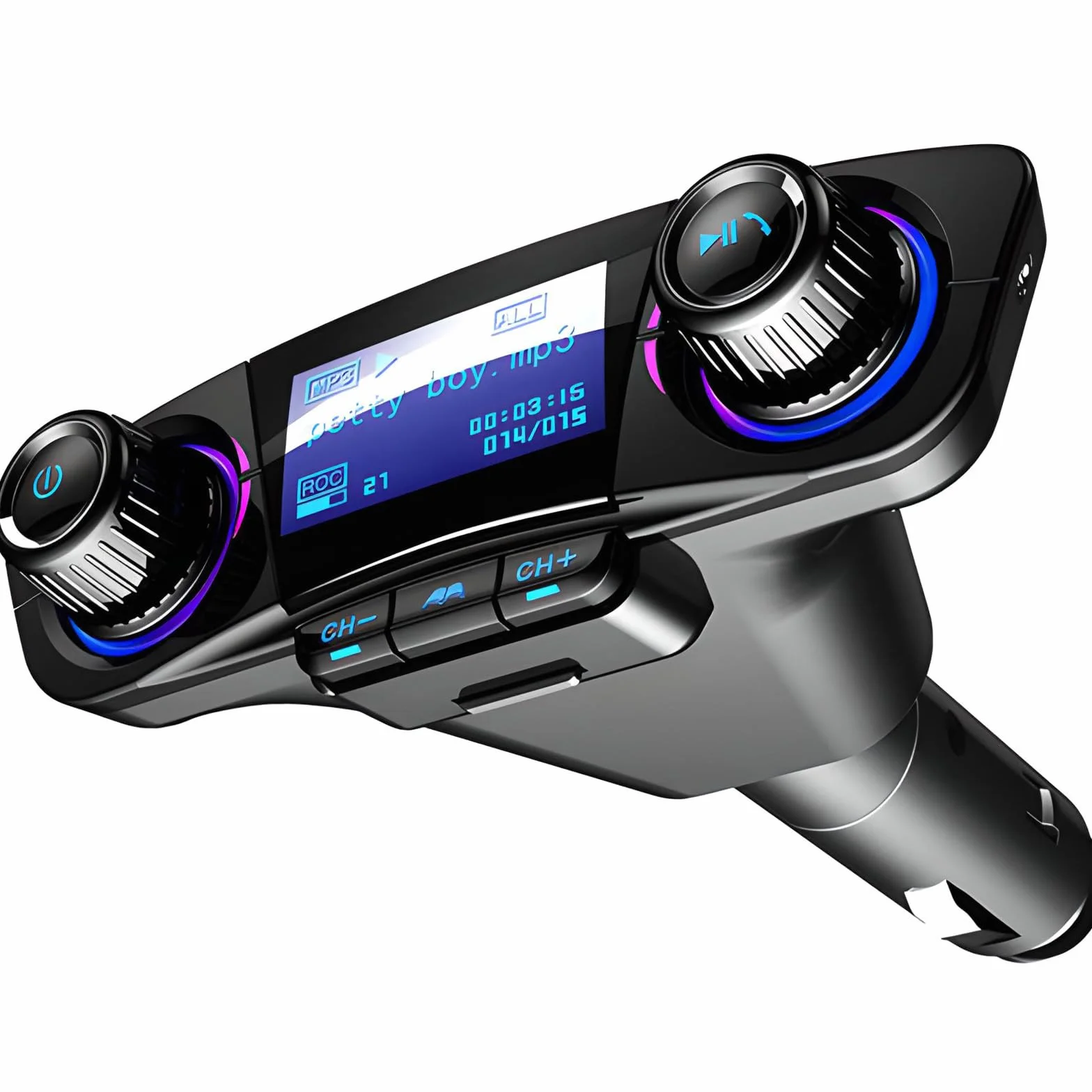 Zasilacz samochodowy Bluetooth FM nadajnik zestaw głośnomówiący ładowarka 2 porty USB QC3.1A