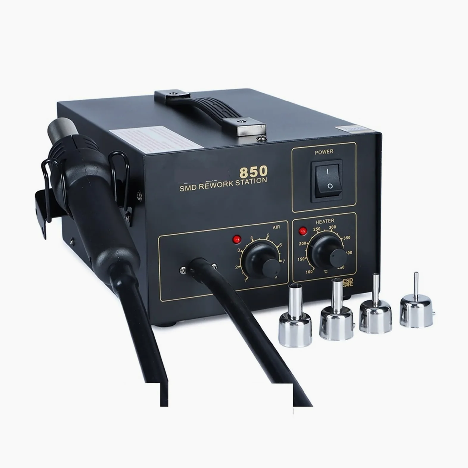Stacja lutownicza na gorące powietrze 850 600 W, cyfrowa opalarka do SMD BGA, Ciężki