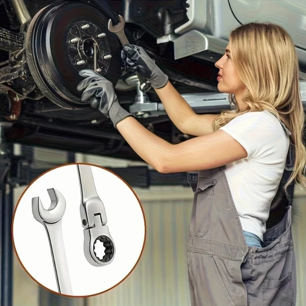 Telescopic Ratchet 1 szt. Zestaw kluczy grzechotkowych z 72 zębami, regulowany moment obrotowy do użytku w samochodach i ciężkich warunkach Klucze dynamometryczne(22mm)