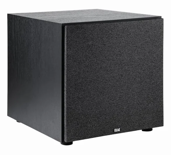 ELAC Debut 3.0 DS123 subwoofer – idealny do odtwarzania muzyki przez system stereo 5.1 Surround, legendarny dźwięk, szlachetny design – czarny