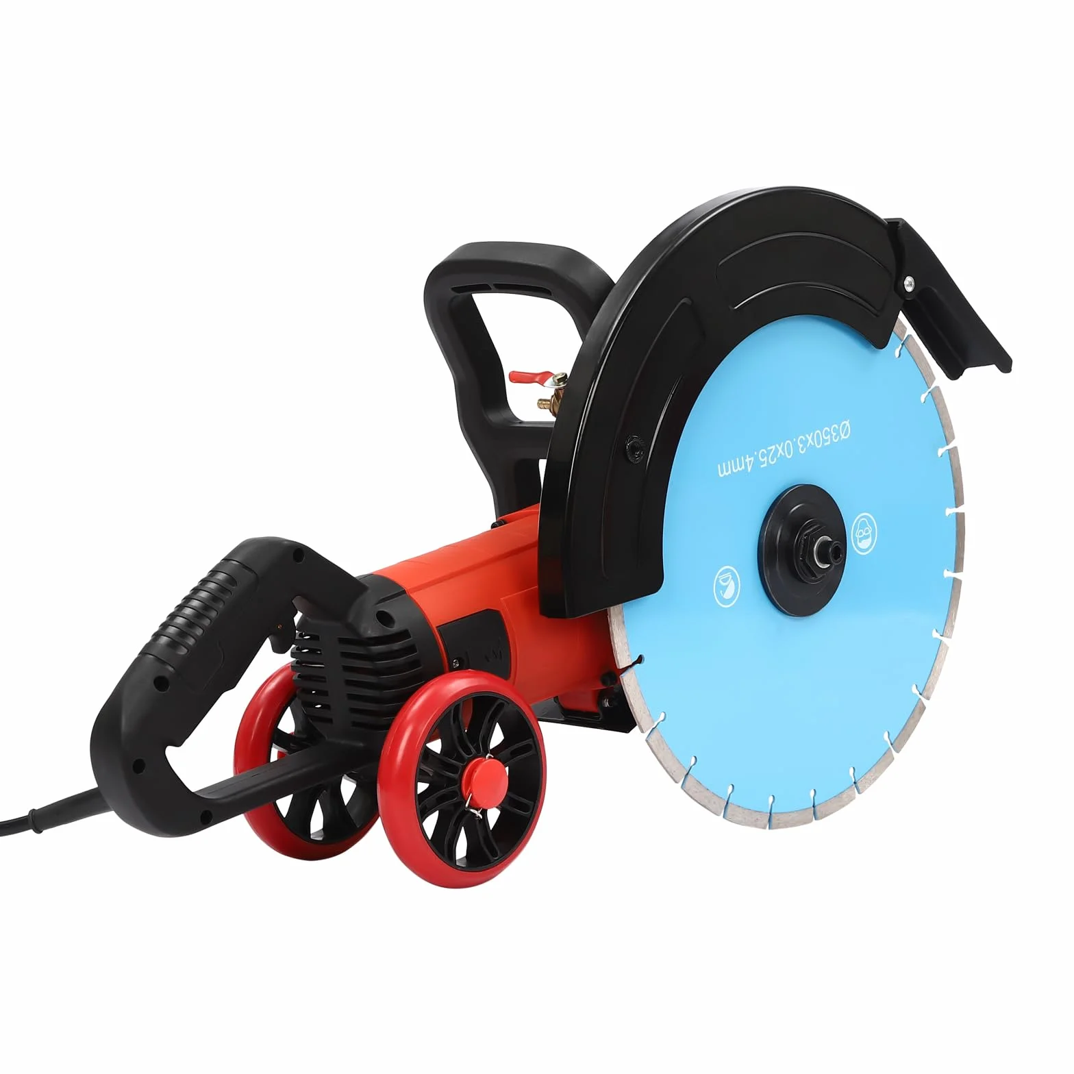 Elektryczna piła do betonu 4000 W, średnica tarczy 350 mm, głębokość cięcia 135 mm, zestaw do cięcia kamienia, na mokro i na sucho, piła tarczowa do kamienia, cegły i betonu