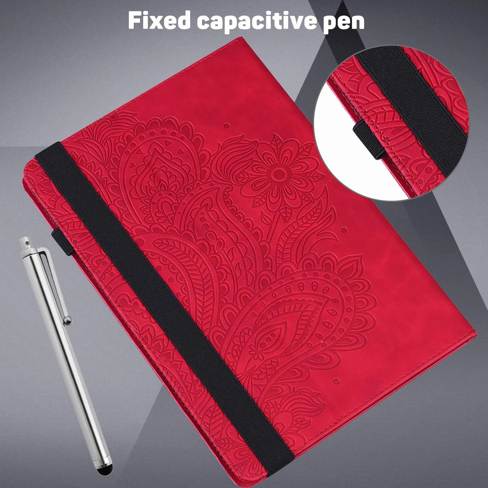 Samsung Galaxy Tab S2 9,7 cala Etui Flip Cover z folią ochronną i rysikiem (czerwony)