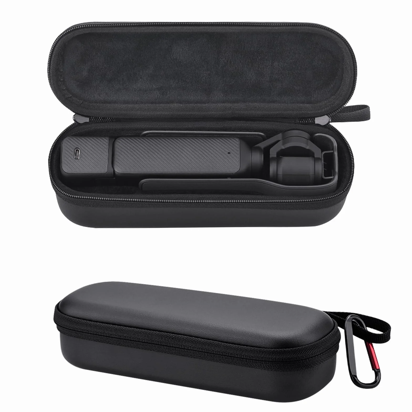 DJI Osmo Pocket 3 kopertówka, przenośna torba podróżna ze skóry PU, wodoszczelna do DJI Pocket 3 (czarna)