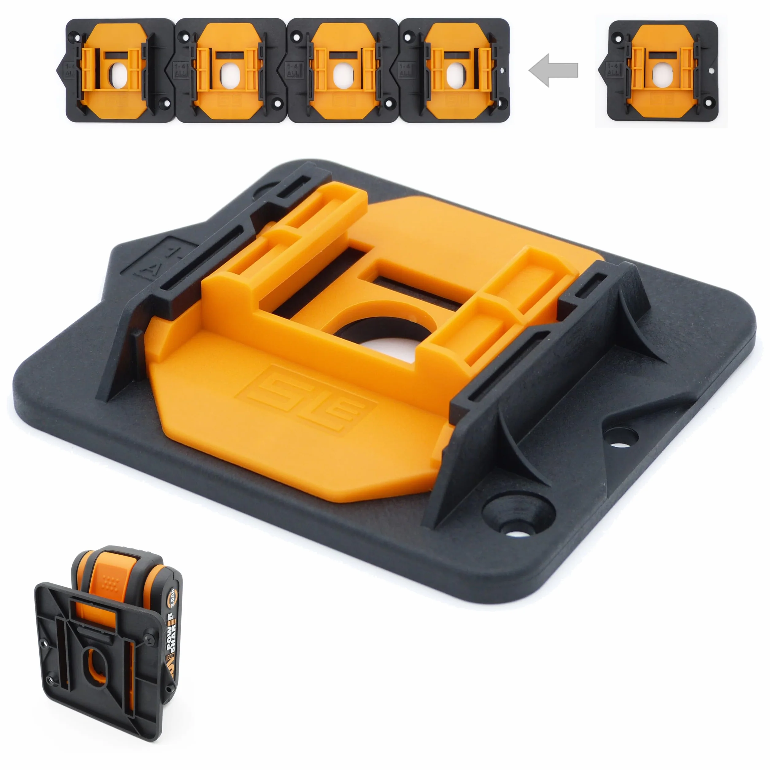 SLE 5x profesjonalny uchwyt na akumulator do Worx 20 V MAX PowerShare uchwyt ścienny uchwyt na akumulator uchwyt WA 3528 3539 3551 3553 3553 3556 3570 3014 3641 3648