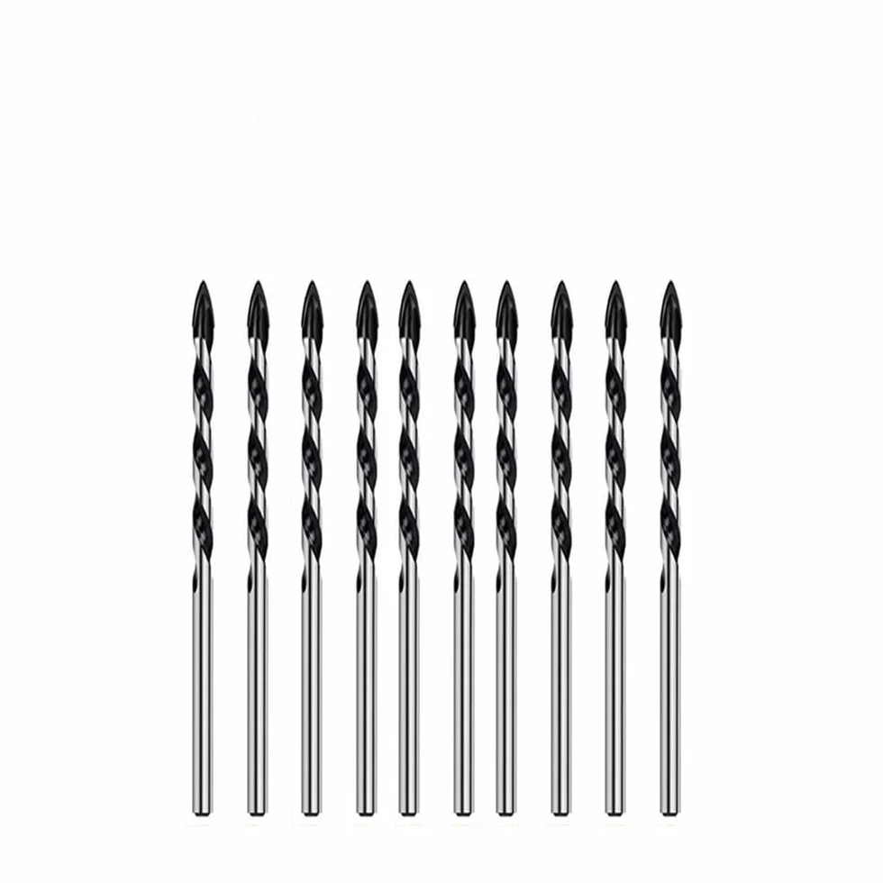 3-12mm trójkątne wiertła ze stopu metali ze stali wolframowej do porcelanowa płytka ceramiczna, beton, cegła, szkło, plastik i drewno, 10p 4mm