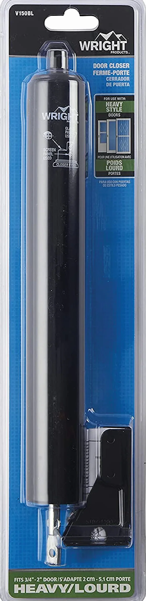 Wright Products V150BL wytrzymałe samozamykacz pneumatyczny, czarny