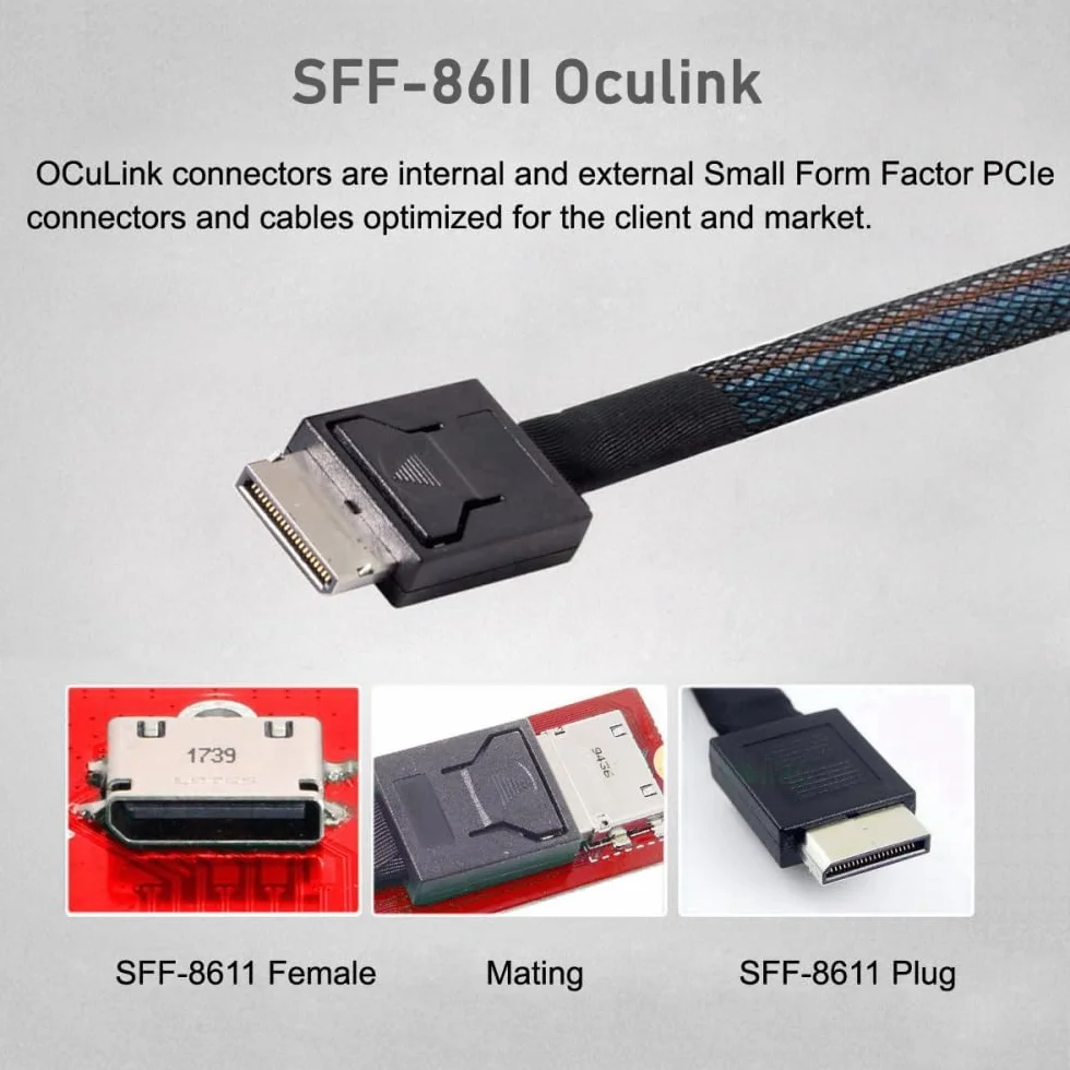 Karta PCI-E 4.0 M.2 M-Key do Oculink SFF-8612 SFF-8611 adapter hosta ThinkBook 14+ AMD8845 zewnętrzna karta graficzna SSD